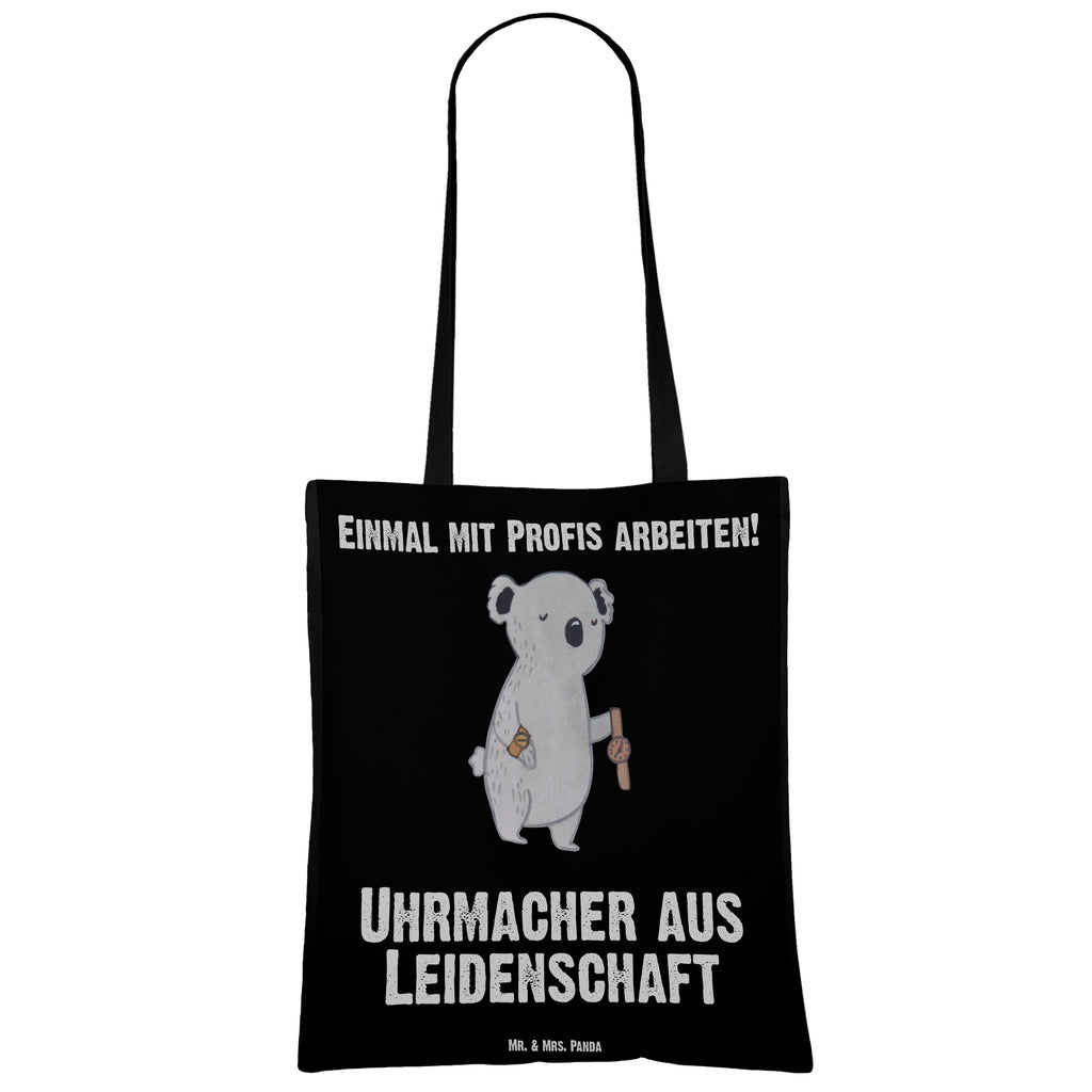 Tragetasche Uhrmacher aus Leidenschaft Beuteltasche, Beutel, Einkaufstasche, Jutebeutel, Stoffbeutel, Tasche, Shopper, Umhängetasche, Strandtasche, Schultertasche, Stofftasche, Tragetasche, Badetasche, Jutetasche, Einkaufstüte, Laptoptasche, Beruf, Ausbildung, Jubiläum, Abschied, Rente, Kollege, Kollegin, Geschenk, Schenken, Arbeitskollege, Mitarbeiter, Firma, Danke, Dankeschön