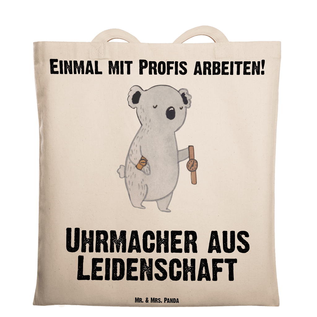 Tragetasche Uhrmacher aus Leidenschaft Beuteltasche, Beutel, Einkaufstasche, Jutebeutel, Stoffbeutel, Tasche, Shopper, Umhängetasche, Strandtasche, Schultertasche, Stofftasche, Tragetasche, Badetasche, Jutetasche, Einkaufstüte, Laptoptasche, Beruf, Ausbildung, Jubiläum, Abschied, Rente, Kollege, Kollegin, Geschenk, Schenken, Arbeitskollege, Mitarbeiter, Firma, Danke, Dankeschön