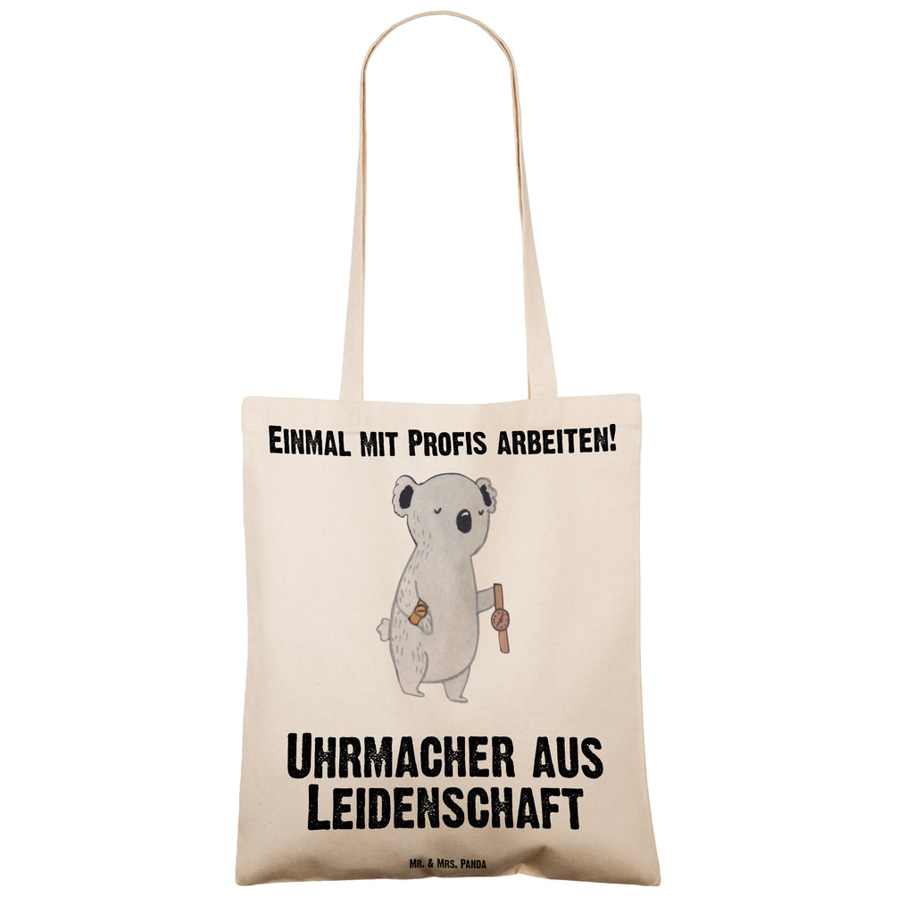 Tragetasche Uhrmacher aus Leidenschaft Beuteltasche, Beutel, Einkaufstasche, Jutebeutel, Stoffbeutel, Tasche, Shopper, Umhängetasche, Strandtasche, Schultertasche, Stofftasche, Tragetasche, Badetasche, Jutetasche, Einkaufstüte, Laptoptasche, Beruf, Ausbildung, Jubiläum, Abschied, Rente, Kollege, Kollegin, Geschenk, Schenken, Arbeitskollege, Mitarbeiter, Firma, Danke, Dankeschön