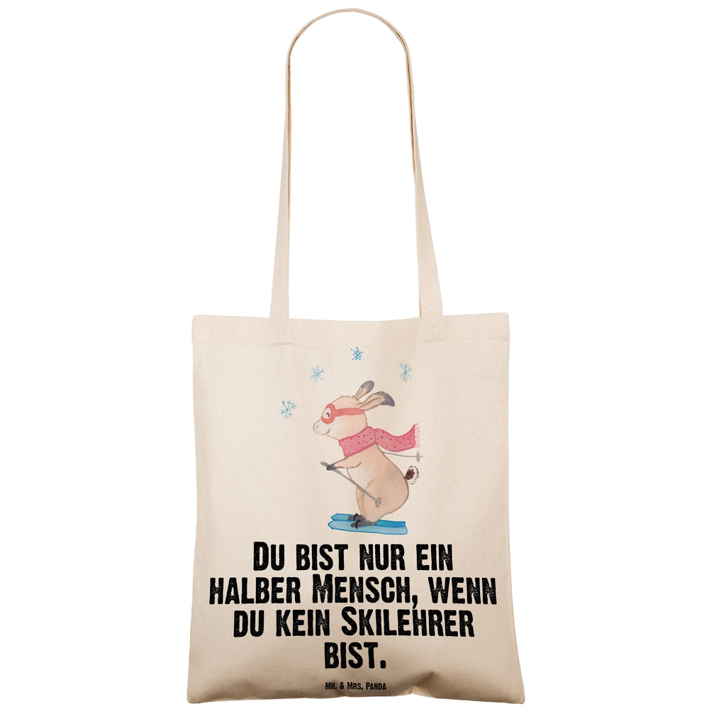 Tragetasche Skilehrer mit Herz Beuteltasche, Beutel, Einkaufstasche, Jutebeutel, Stoffbeutel, Tasche, Shopper, Umhängetasche, Strandtasche, Schultertasche, Stofftasche, Tragetasche, Badetasche, Jutetasche, Einkaufstüte, Laptoptasche, Beruf, Ausbildung, Jubiläum, Abschied, Rente, Kollege, Kollegin, Geschenk, Schenken, Arbeitskollege, Mitarbeiter, Firma, Danke, Dankeschön