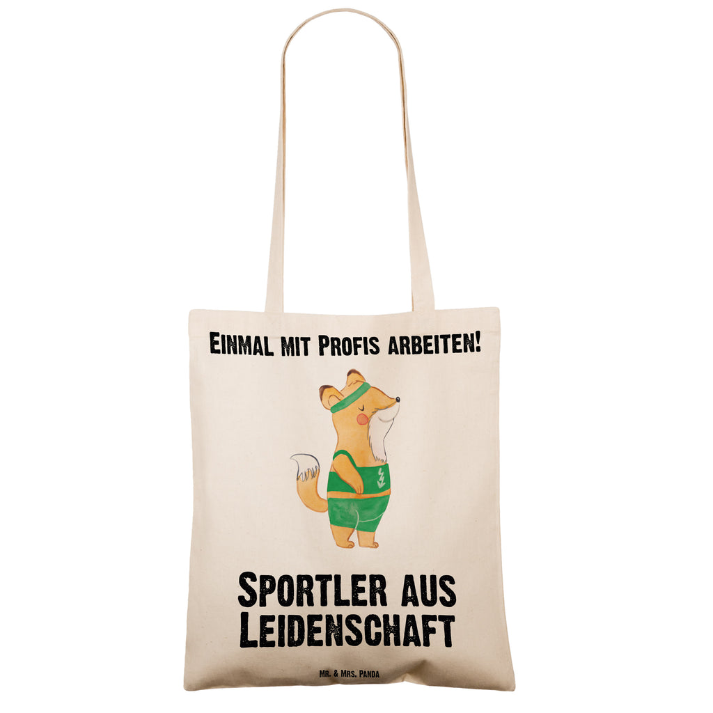 Tragetasche Sportler aus Leidenschaft Beuteltasche, Beutel, Einkaufstasche, Jutebeutel, Stoffbeutel, Tasche, Shopper, Umhängetasche, Strandtasche, Schultertasche, Stofftasche, Tragetasche, Badetasche, Jutetasche, Einkaufstüte, Laptoptasche, Beruf, Ausbildung, Jubiläum, Abschied, Rente, Kollege, Kollegin, Geschenk, Schenken, Arbeitskollege, Mitarbeiter, Firma, Danke, Dankeschön