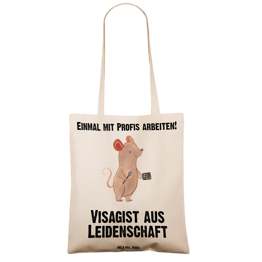 Tragetasche Visagist aus Leidenschaft Beuteltasche, Beutel, Einkaufstasche, Jutebeutel, Stoffbeutel, Tasche, Shopper, Umhängetasche, Strandtasche, Schultertasche, Stofftasche, Tragetasche, Badetasche, Jutetasche, Einkaufstüte, Laptoptasche, Beruf, Ausbildung, Jubiläum, Abschied, Rente, Kollege, Kollegin, Geschenk, Schenken, Arbeitskollege, Mitarbeiter, Firma, Danke, Dankeschön, Kosmetiker, Make Up Artist, Maskenbildner, Visagist, Beauty Salon, Kosmetikstudio, Eröffnung