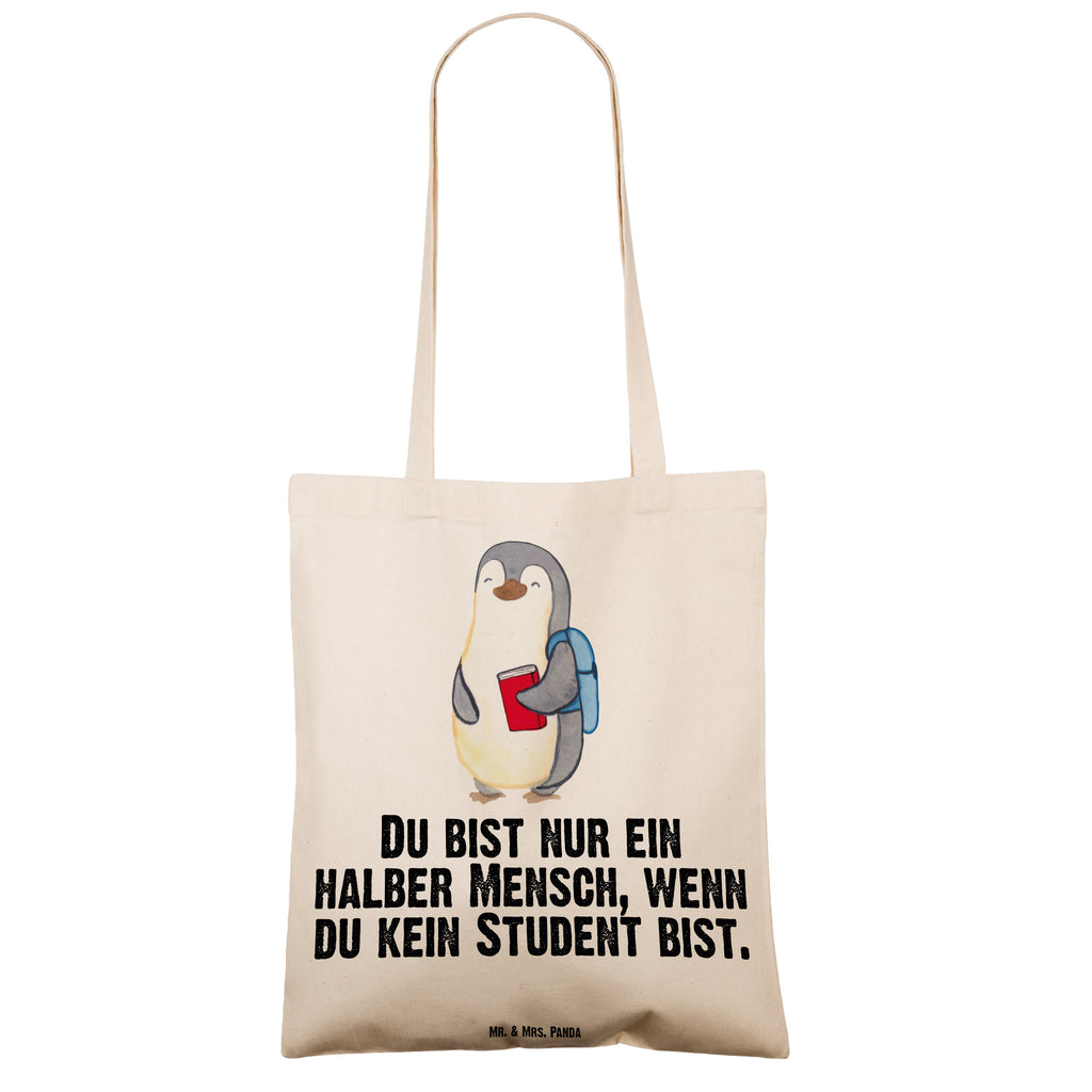 Tragetasche Student mit Herz Beuteltasche, Beutel, Einkaufstasche, Jutebeutel, Stoffbeutel, Tasche, Shopper, Umhängetasche, Strandtasche, Schultertasche, Stofftasche, Tragetasche, Badetasche, Jutetasche, Einkaufstüte, Laptoptasche, Beruf, Ausbildung, Jubiläum, Abschied, Rente, Kollege, Kollegin, Geschenk, Schenken, Arbeitskollege, Mitarbeiter, Firma, Danke, Dankeschön