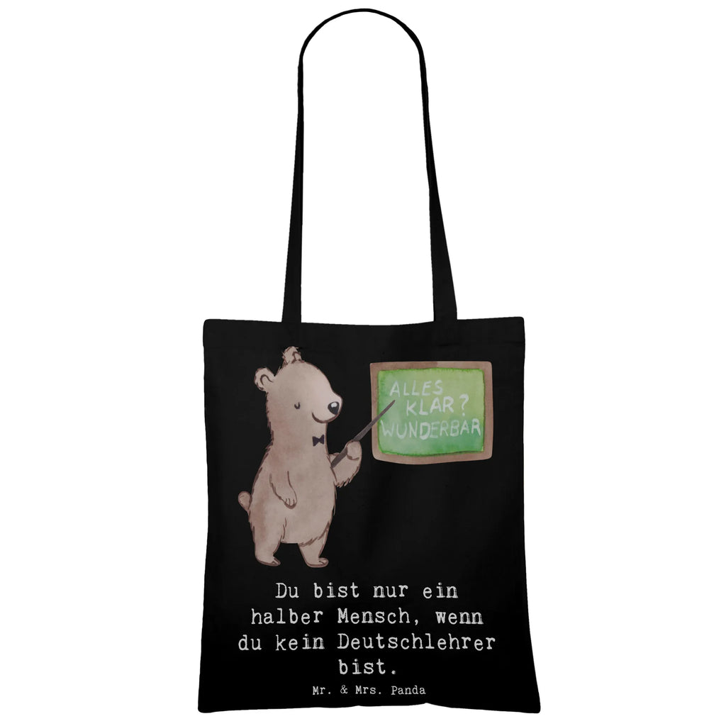 Tragetasche Deutschlehrer mit Herz Beuteltasche, Beutel, Einkaufstasche, Jutebeutel, Stoffbeutel, Tasche, Shopper, Umhängetasche, Strandtasche, Schultertasche, Stofftasche, Tragetasche, Badetasche, Jutetasche, Einkaufstüte, Laptoptasche, Beruf, Ausbildung, Jubiläum, Abschied, Rente, Kollege, Kollegin, Geschenk, Schenken, Arbeitskollege, Mitarbeiter, Firma, Danke, Dankeschön, Deutschlehrer, Deutschunterricht, Schule, Grundschule