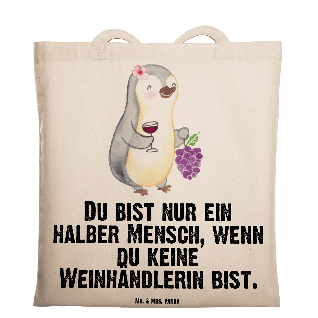 Tragetasche Weinhändlerin mit Herz Beuteltasche, Beutel, Einkaufstasche, Jutebeutel, Stoffbeutel, Tasche, Shopper, Umhängetasche, Strandtasche, Schultertasche, Stofftasche, Tragetasche, Badetasche, Jutetasche, Einkaufstüte, Laptoptasche, Beruf, Ausbildung, Jubiläum, Abschied, Rente, Kollege, Kollegin, Geschenk, Schenken, Arbeitskollege, Mitarbeiter, Firma, Danke, Dankeschön