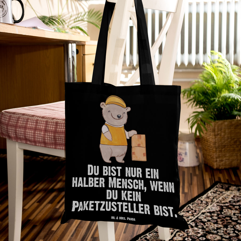 Tragetasche Paketzusteller mit Herz Beuteltasche, Beutel, Einkaufstasche, Jutebeutel, Stoffbeutel, Tasche, Shopper, Umhängetasche, Strandtasche, Schultertasche, Stofftasche, Tragetasche, Badetasche, Jutetasche, Einkaufstüte, Laptoptasche, Beruf, Ausbildung, Jubiläum, Abschied, Rente, Kollege, Kollegin, Geschenk, Schenken, Arbeitskollege, Mitarbeiter, Firma, Danke, Dankeschön, Paketzusteller, Paketbote, Zustellservice Pakete