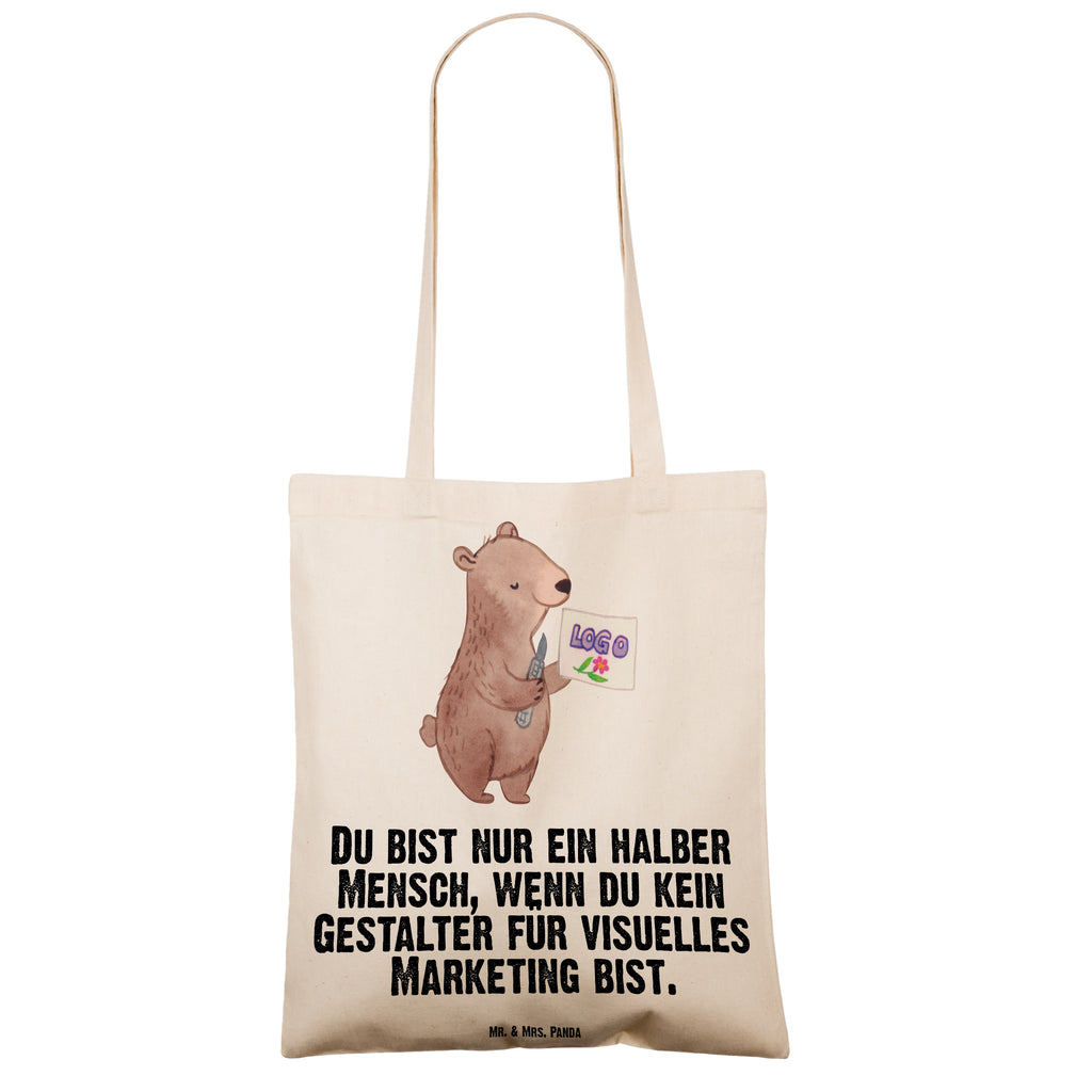 Tragetasche Gestalter für visuelles Marketing Herz Beuteltasche, Beutel, Einkaufstasche, Jutebeutel, Stoffbeutel, Tasche, Shopper, Umhängetasche, Strandtasche, Schultertasche, Stofftasche, Tragetasche, Badetasche, Jutetasche, Einkaufstüte, Laptoptasche, Beruf, Ausbildung, Jubiläum, Abschied, Rente, Kollege, Kollegin, Geschenk, Schenken, Arbeitskollege, Mitarbeiter, Firma, Danke, Dankeschön