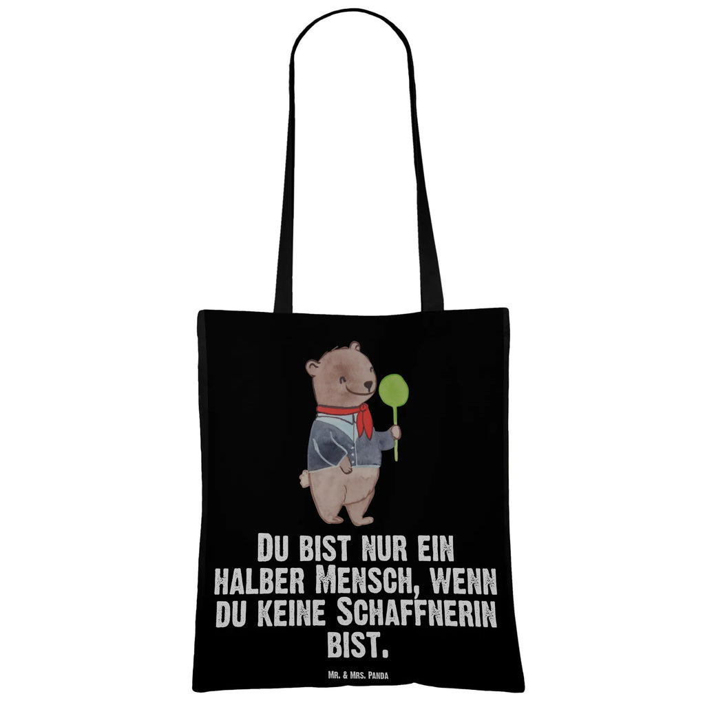 Tragetasche Schaffnerin mit Herz Beuteltasche, Beutel, Einkaufstasche, Jutebeutel, Stoffbeutel, Tasche, Shopper, Umhängetasche, Strandtasche, Schultertasche, Stofftasche, Tragetasche, Badetasche, Jutetasche, Einkaufstüte, Laptoptasche, Beruf, Ausbildung, Jubiläum, Abschied, Rente, Kollege, Kollegin, Geschenk, Schenken, Arbeitskollege, Mitarbeiter, Firma, Danke, Dankeschön