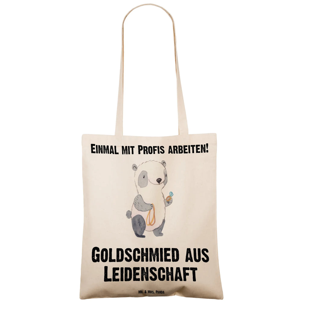 Tragetasche Goldschmied aus Leidenschaft Beuteltasche, Beutel, Einkaufstasche, Jutebeutel, Stoffbeutel, Tasche, Shopper, Umhängetasche, Strandtasche, Schultertasche, Stofftasche, Tragetasche, Badetasche, Jutetasche, Einkaufstüte, Laptoptasche, Beruf, Ausbildung, Jubiläum, Abschied, Rente, Kollege, Kollegin, Geschenk, Schenken, Arbeitskollege, Mitarbeiter, Firma, Danke, Dankeschön, Juwelier, Goldschmied, Schmied, Schmuckwarenhändler, Schmuckgeschäft, Eröffnung