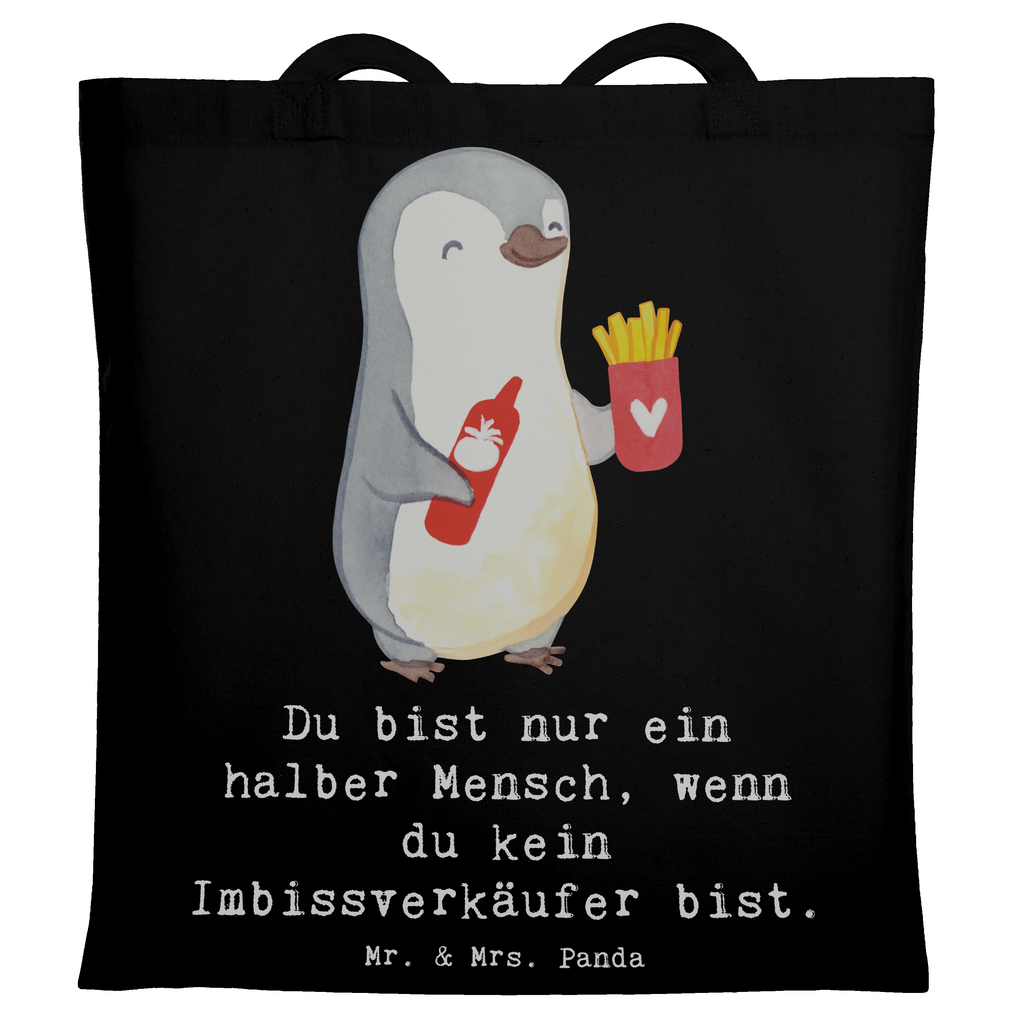 Tragetasche Imbissverkäufer mit Herz Beuteltasche, Beutel, Einkaufstasche, Jutebeutel, Stoffbeutel, Tasche, Shopper, Umhängetasche, Strandtasche, Schultertasche, Stofftasche, Tragetasche, Badetasche, Jutetasche, Einkaufstüte, Laptoptasche, Beruf, Ausbildung, Jubiläum, Abschied, Rente, Kollege, Kollegin, Geschenk, Schenken, Arbeitskollege, Mitarbeiter, Firma, Danke, Dankeschön, Imbissbesitzer, Imbissverkäufer, Pommesverkäufer, Pommesliebe