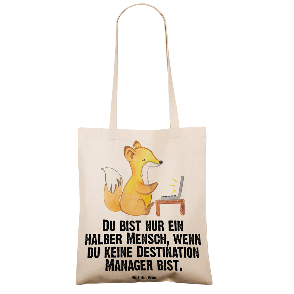 Tragetasche Destination Manager mit Herz Beuteltasche, Beutel, Einkaufstasche, Jutebeutel, Stoffbeutel, Tasche, Shopper, Umhängetasche, Strandtasche, Schultertasche, Stofftasche, Tragetasche, Badetasche, Jutetasche, Einkaufstüte, Laptoptasche, Beruf, Ausbildung, Jubiläum, Abschied, Rente, Kollege, Kollegin, Geschenk, Schenken, Arbeitskollege, Mitarbeiter, Firma, Danke, Dankeschön