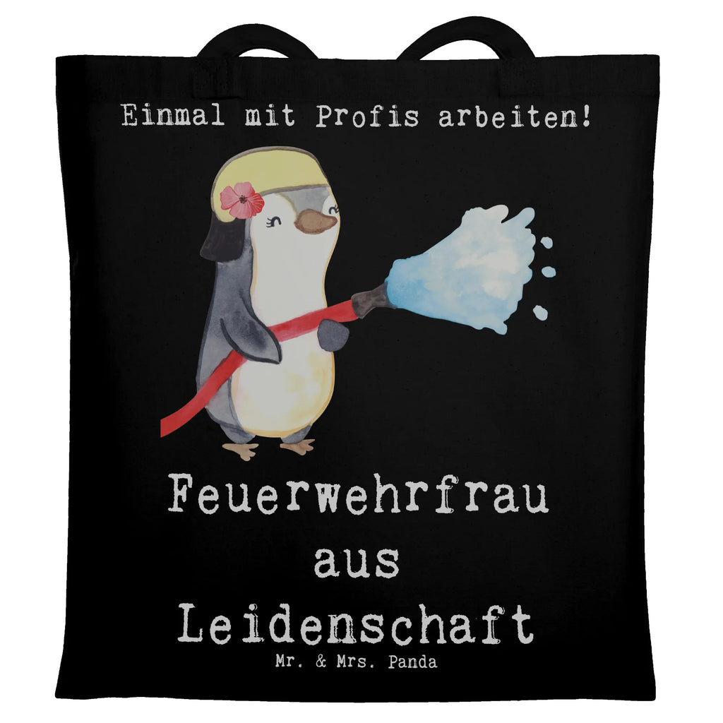 Tragetasche Feuerwehrfrau aus Leidenschaft Beuteltasche, Beutel, Einkaufstasche, Jutebeutel, Stoffbeutel, Tasche, Shopper, Umhängetasche, Strandtasche, Schultertasche, Stofftasche, Tragetasche, Badetasche, Jutetasche, Einkaufstüte, Laptoptasche, Beruf, Ausbildung, Jubiläum, Abschied, Rente, Kollege, Kollegin, Geschenk, Schenken, Arbeitskollege, Mitarbeiter, Firma, Danke, Dankeschön, Feuerwehrfrau, Feuerwehrhauptfrau, Brandschutz, Feuerwehr, freiwillige Feuerwehr