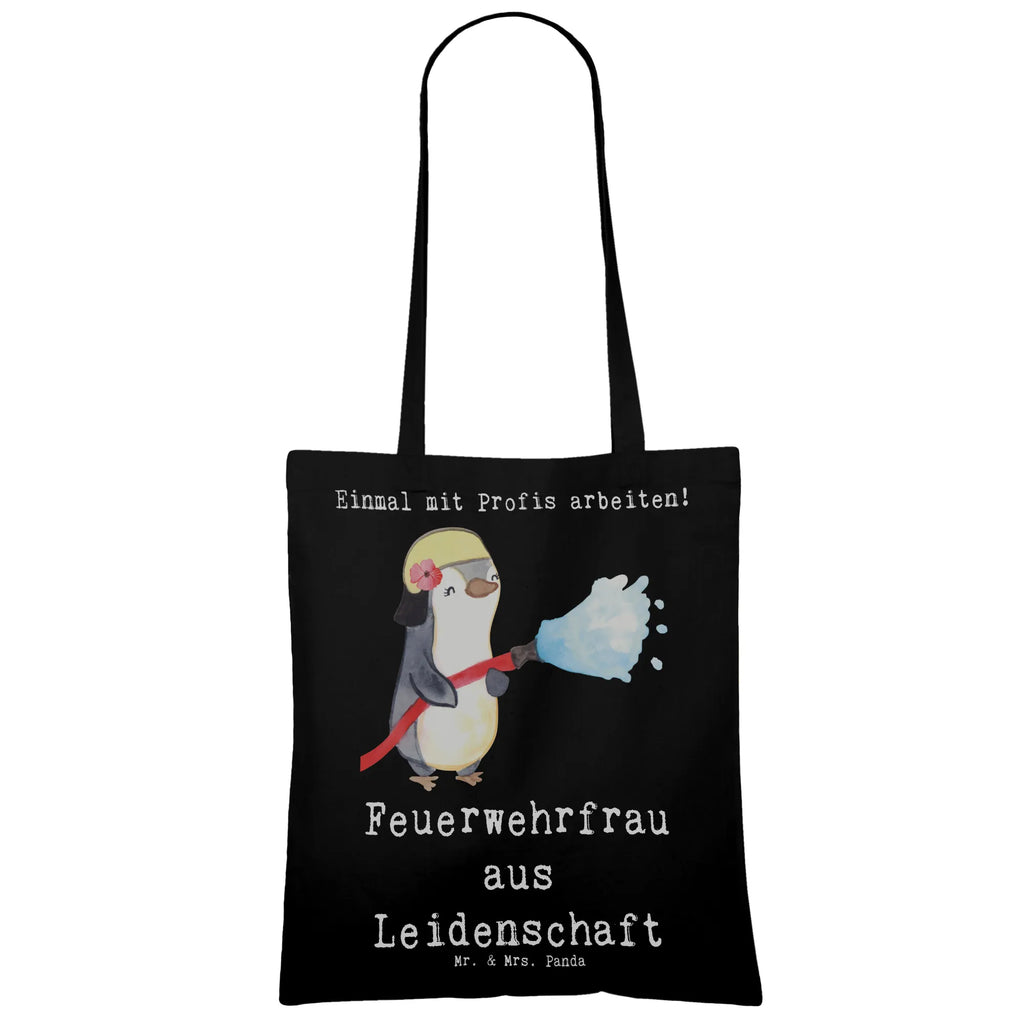 Tragetasche Feuerwehrfrau aus Leidenschaft Beuteltasche, Beutel, Einkaufstasche, Jutebeutel, Stoffbeutel, Tasche, Shopper, Umhängetasche, Strandtasche, Schultertasche, Stofftasche, Tragetasche, Badetasche, Jutetasche, Einkaufstüte, Laptoptasche, Beruf, Ausbildung, Jubiläum, Abschied, Rente, Kollege, Kollegin, Geschenk, Schenken, Arbeitskollege, Mitarbeiter, Firma, Danke, Dankeschön, Feuerwehrfrau, Feuerwehrhauptfrau, Brandschutz, Feuerwehr, freiwillige Feuerwehr