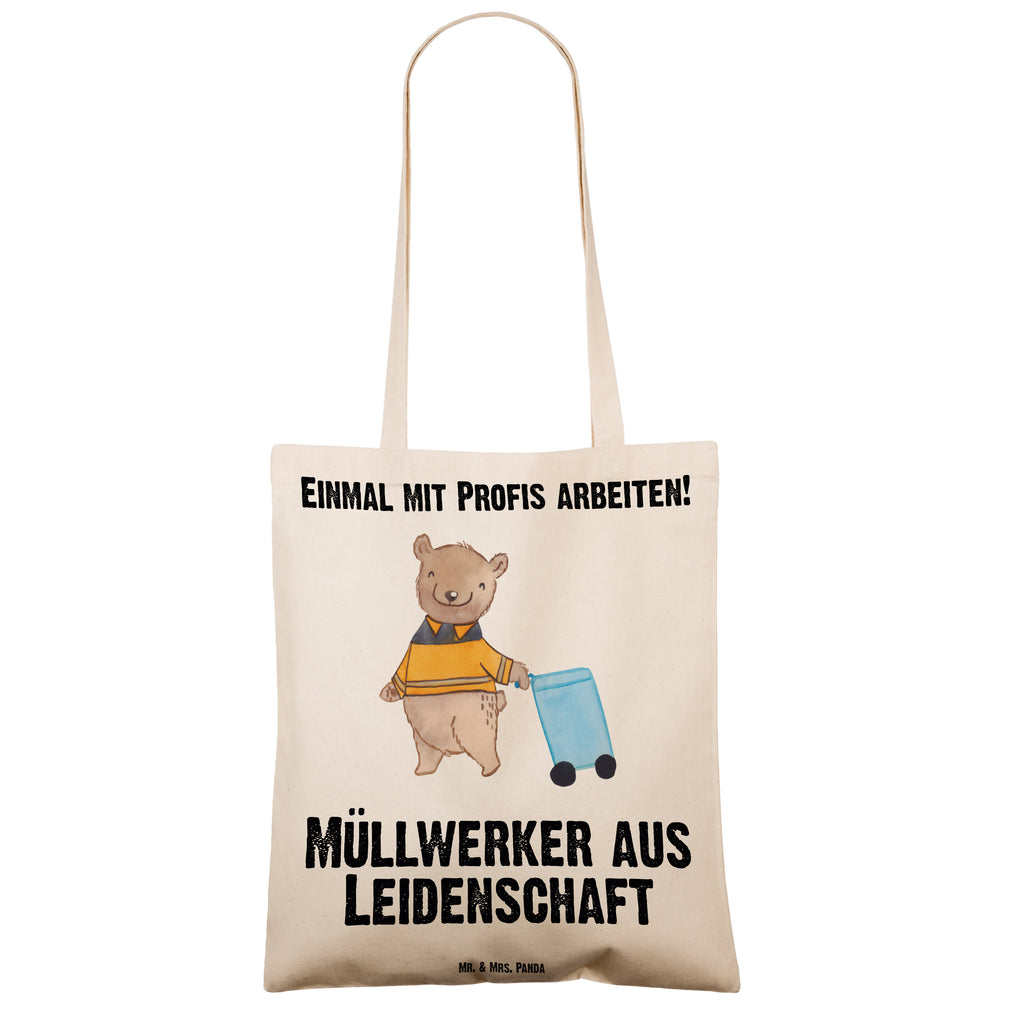 Tragetasche Müllwerker aus Leidenschaft Beuteltasche, Beutel, Einkaufstasche, Jutebeutel, Stoffbeutel, Tasche, Shopper, Umhängetasche, Strandtasche, Schultertasche, Stofftasche, Tragetasche, Badetasche, Jutetasche, Einkaufstüte, Laptoptasche, Beruf, Ausbildung, Jubiläum, Abschied, Rente, Kollege, Kollegin, Geschenk, Schenken, Arbeitskollege, Mitarbeiter, Firma, Danke, Dankeschön, Müllwerker, Fachkraft Kreislauf- und Abfallwirtschaft, Müllentsorger, Kehrichtmann, Müllmann, Müllfahrer