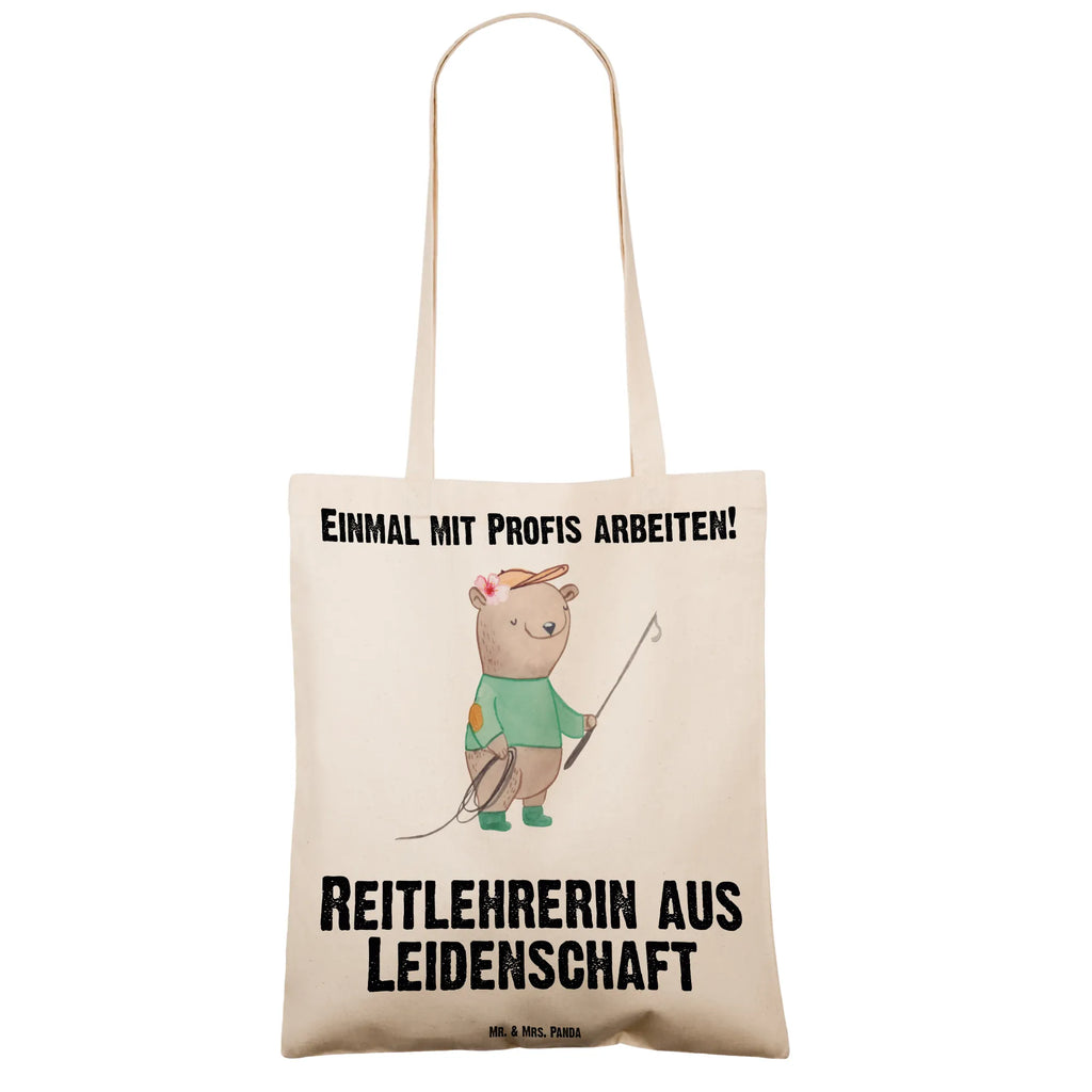 Tragetasche Reitlehrerin aus Leidenschaft Beuteltasche, Beutel, Einkaufstasche, Jutebeutel, Stoffbeutel, Tasche, Shopper, Umhängetasche, Strandtasche, Schultertasche, Stofftasche, Tragetasche, Badetasche, Jutetasche, Einkaufstüte, Laptoptasche, Beruf, Ausbildung, Jubiläum, Abschied, Rente, Kollege, Kollegin, Geschenk, Schenken, Arbeitskollege, Mitarbeiter, Firma, Danke, Dankeschön