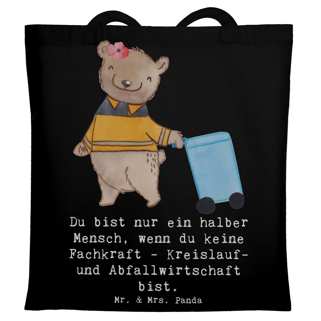 Tragetasche Fachkraft - Kreislauf- und Abfallwirtschaft mit Herz Beuteltasche, Beutel, Einkaufstasche, Jutebeutel, Stoffbeutel, Tasche, Shopper, Umhängetasche, Strandtasche, Schultertasche, Stofftasche, Tragetasche, Badetasche, Jutetasche, Einkaufstüte, Laptoptasche, Beruf, Ausbildung, Jubiläum, Abschied, Rente, Kollege, Kollegin, Geschenk, Schenken, Arbeitskollege, Mitarbeiter, Firma, Danke, Dankeschön, Müllwerker, Fachkraft Kreislauf- und Abfallwirtschaft, Müllentsorger, Kehrichtmann, Müllmann, Müllfahrer