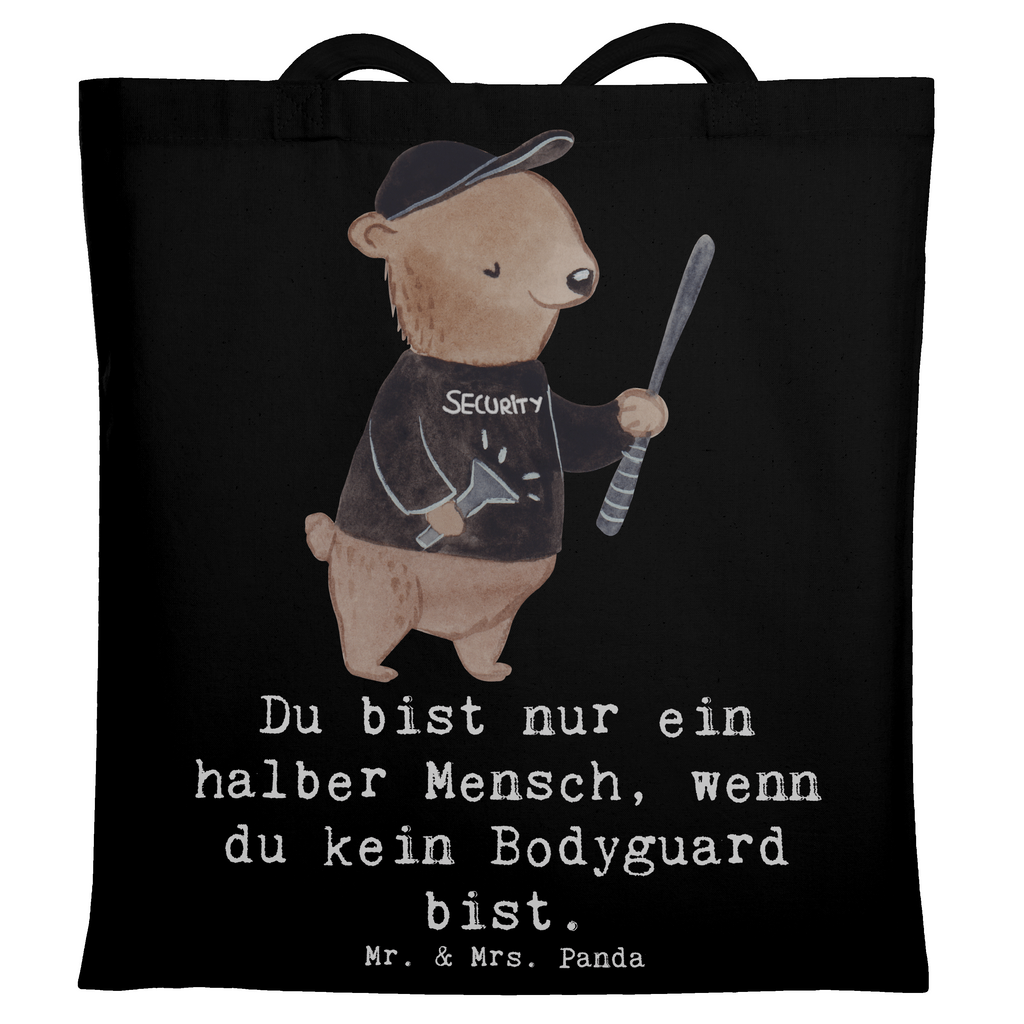 Tragetasche Bodyguard mit Herz Beuteltasche, Beutel, Einkaufstasche, Jutebeutel, Stoffbeutel, Tasche, Shopper, Umhängetasche, Strandtasche, Schultertasche, Stofftasche, Tragetasche, Badetasche, Jutetasche, Einkaufstüte, Laptoptasche, Beruf, Ausbildung, Jubiläum, Abschied, Rente, Kollege, Kollegin, Geschenk, Schenken, Arbeitskollege, Mitarbeiter, Firma, Danke, Dankeschön, Bodyguard, Personenschützer