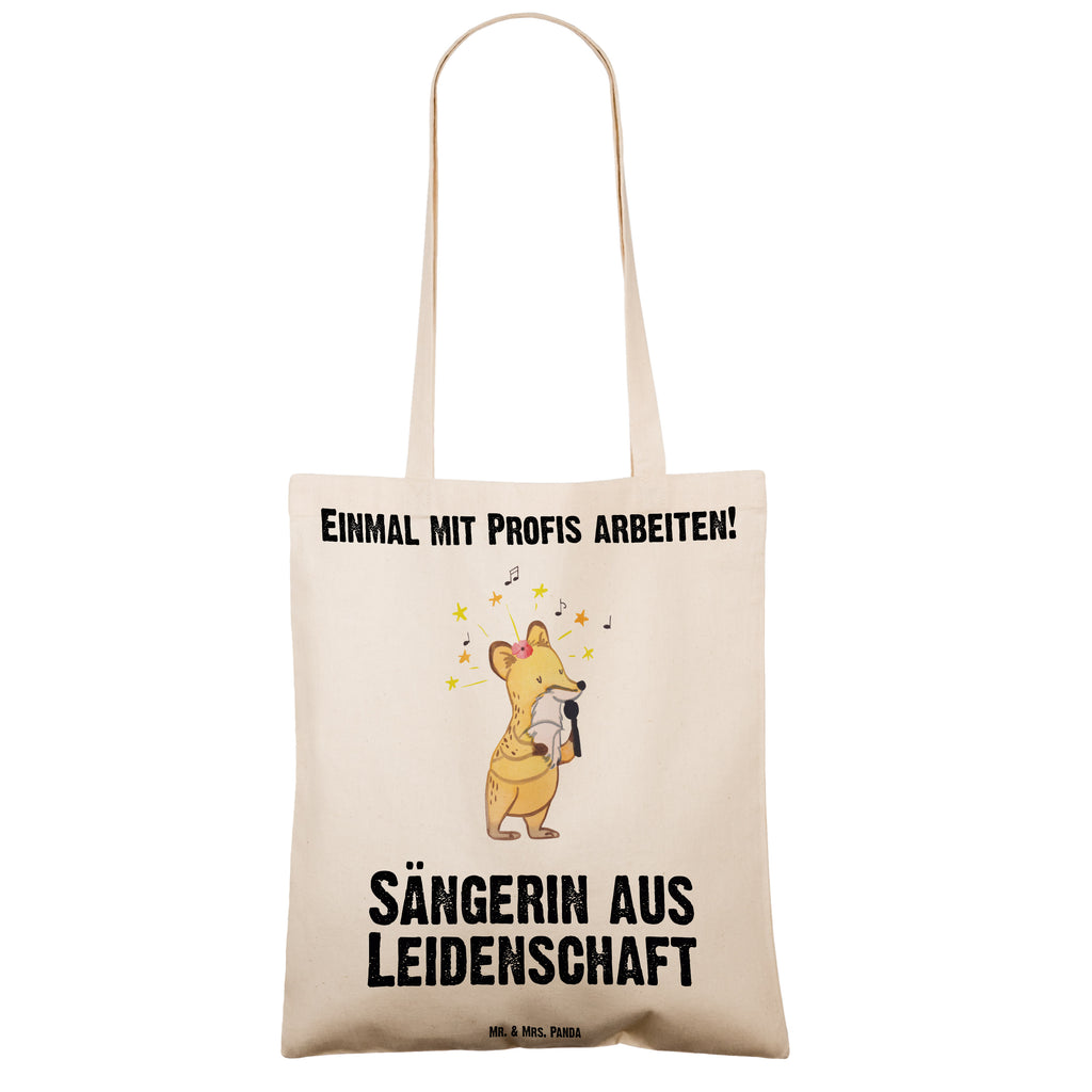 Tragetasche Sängerin aus Leidenschaft Beuteltasche, Beutel, Einkaufstasche, Jutebeutel, Stoffbeutel, Tasche, Shopper, Umhängetasche, Strandtasche, Schultertasche, Stofftasche, Tragetasche, Badetasche, Jutetasche, Einkaufstüte, Laptoptasche, Beruf, Ausbildung, Jubiläum, Abschied, Rente, Kollege, Kollegin, Geschenk, Schenken, Arbeitskollege, Mitarbeiter, Firma, Danke, Dankeschön