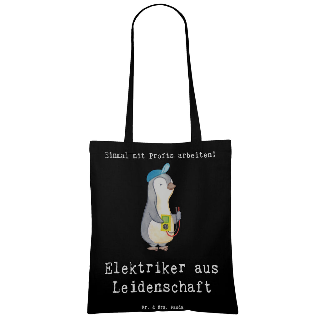 Tragetasche Elektriker aus Leidenschaft Beuteltasche, Beutel, Einkaufstasche, Jutebeutel, Stoffbeutel, Tasche, Shopper, Umhängetasche, Strandtasche, Schultertasche, Stofftasche, Tragetasche, Badetasche, Jutetasche, Einkaufstüte, Laptoptasche, Beruf, Ausbildung, Jubiläum, Abschied, Rente, Kollege, Kollegin, Geschenk, Schenken, Arbeitskollege, Mitarbeiter, Firma, Danke, Dankeschön, Elektriker, Elektronmonteur, Elektrotechniker, Elektroinstallateur, Elektromeister, Gesellenprüfung