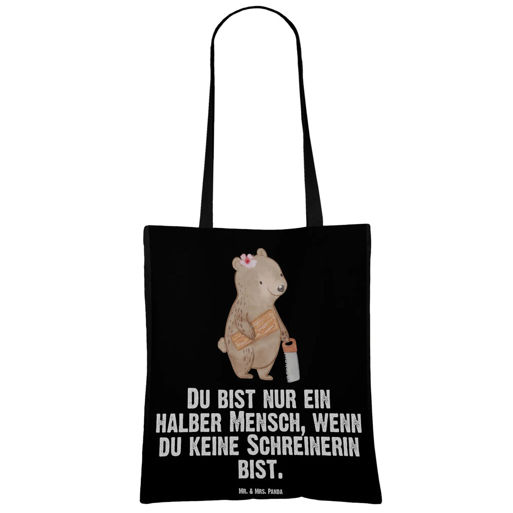 Tragetasche Schreinerin mit Herz Beuteltasche, Beutel, Einkaufstasche, Jutebeutel, Stoffbeutel, Tasche, Shopper, Umhängetasche, Strandtasche, Schultertasche, Stofftasche, Tragetasche, Badetasche, Jutetasche, Einkaufstüte, Laptoptasche, Beruf, Ausbildung, Jubiläum, Abschied, Rente, Kollege, Kollegin, Geschenk, Schenken, Arbeitskollege, Mitarbeiter, Firma, Danke, Dankeschön