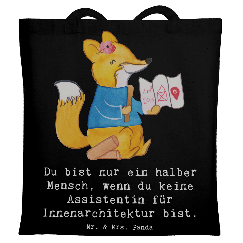 Tragetasche Assistentin für Innenarchitektur mit Herz Beuteltasche, Beutel, Einkaufstasche, Jutebeutel, Stoffbeutel, Tasche, Shopper, Umhängetasche, Strandtasche, Schultertasche, Stofftasche, Tragetasche, Badetasche, Jutetasche, Einkaufstüte, Laptoptasche, Beruf, Ausbildung, Jubiläum, Abschied, Rente, Kollege, Kollegin, Geschenk, Schenken, Arbeitskollege, Mitarbeiter, Firma, Danke, Dankeschön