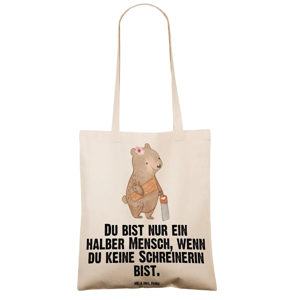 Tragetasche Schreinerin mit Herz Beuteltasche, Beutel, Einkaufstasche, Jutebeutel, Stoffbeutel, Tasche, Shopper, Umhängetasche, Strandtasche, Schultertasche, Stofftasche, Tragetasche, Badetasche, Jutetasche, Einkaufstüte, Laptoptasche, Beruf, Ausbildung, Jubiläum, Abschied, Rente, Kollege, Kollegin, Geschenk, Schenken, Arbeitskollege, Mitarbeiter, Firma, Danke, Dankeschön