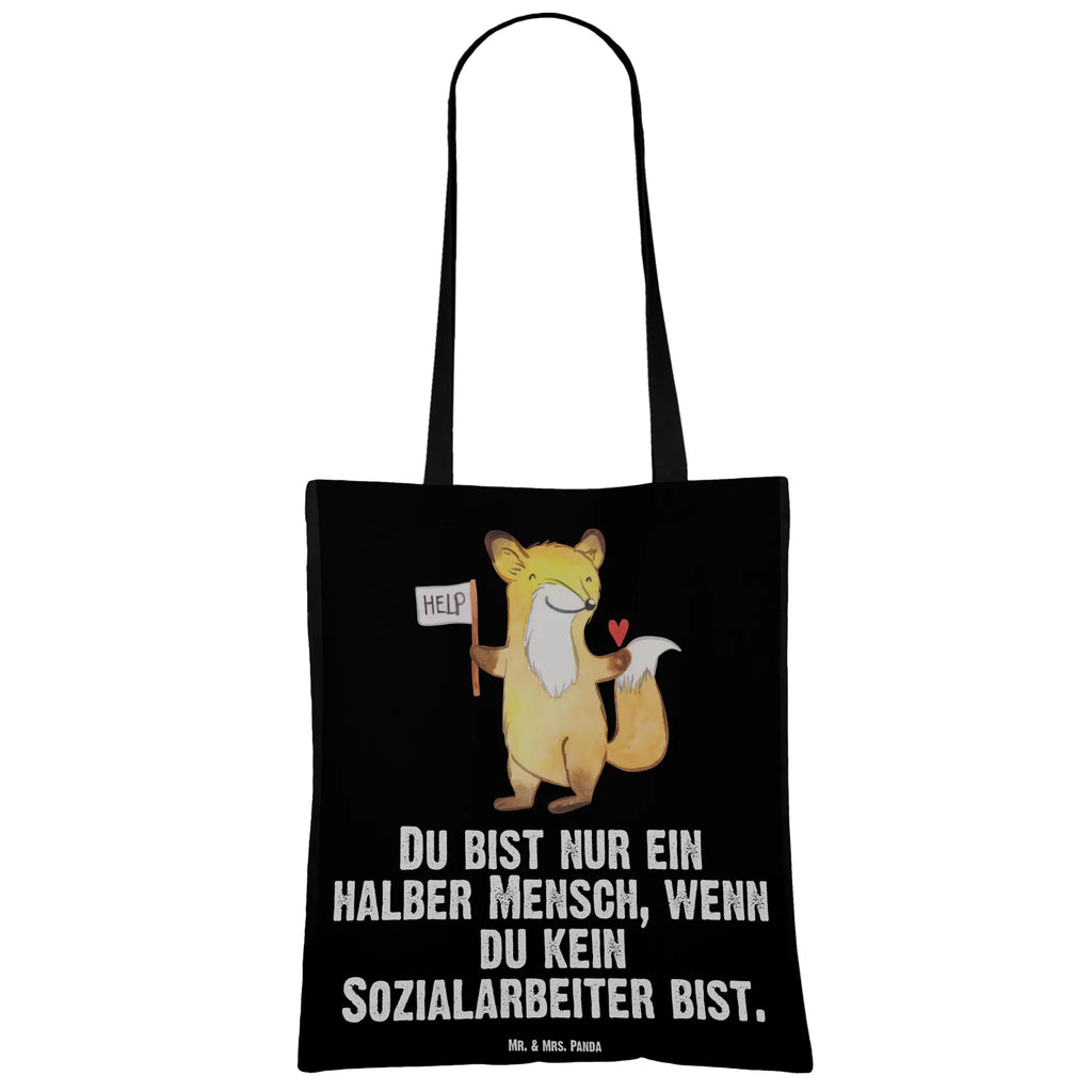 Tragetasche Sozialarbeiter mit Herz Beuteltasche, Beutel, Einkaufstasche, Jutebeutel, Stoffbeutel, Tasche, Shopper, Umhängetasche, Strandtasche, Schultertasche, Stofftasche, Tragetasche, Badetasche, Jutetasche, Einkaufstüte, Laptoptasche, Beruf, Ausbildung, Jubiläum, Abschied, Rente, Kollege, Kollegin, Geschenk, Schenken, Arbeitskollege, Mitarbeiter, Firma, Danke, Dankeschön