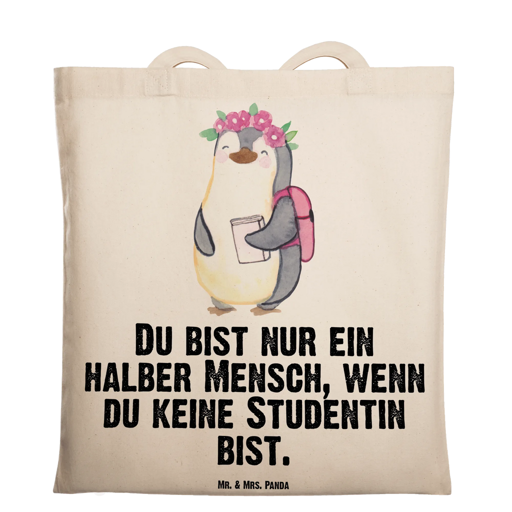 Tragetasche Studentin mit Herz Beuteltasche, Beutel, Einkaufstasche, Jutebeutel, Stoffbeutel, Tasche, Shopper, Umhängetasche, Strandtasche, Schultertasche, Stofftasche, Tragetasche, Badetasche, Jutetasche, Einkaufstüte, Laptoptasche, Beruf, Ausbildung, Jubiläum, Abschied, Rente, Kollege, Kollegin, Geschenk, Schenken, Arbeitskollege, Mitarbeiter, Firma, Danke, Dankeschön