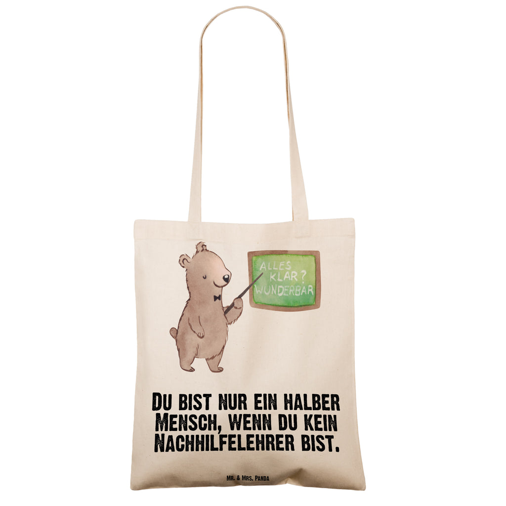 Tragetasche Nachhilfelehrer mit Herz Beuteltasche, Beutel, Einkaufstasche, Jutebeutel, Stoffbeutel, Tasche, Shopper, Umhängetasche, Strandtasche, Schultertasche, Stofftasche, Tragetasche, Badetasche, Jutetasche, Einkaufstüte, Laptoptasche, Beruf, Ausbildung, Jubiläum, Abschied, Rente, Kollege, Kollegin, Geschenk, Schenken, Arbeitskollege, Mitarbeiter, Firma, Danke, Dankeschön, Nachhilfelehrer, Nachhilfeschule, Nachhilfeunterricht