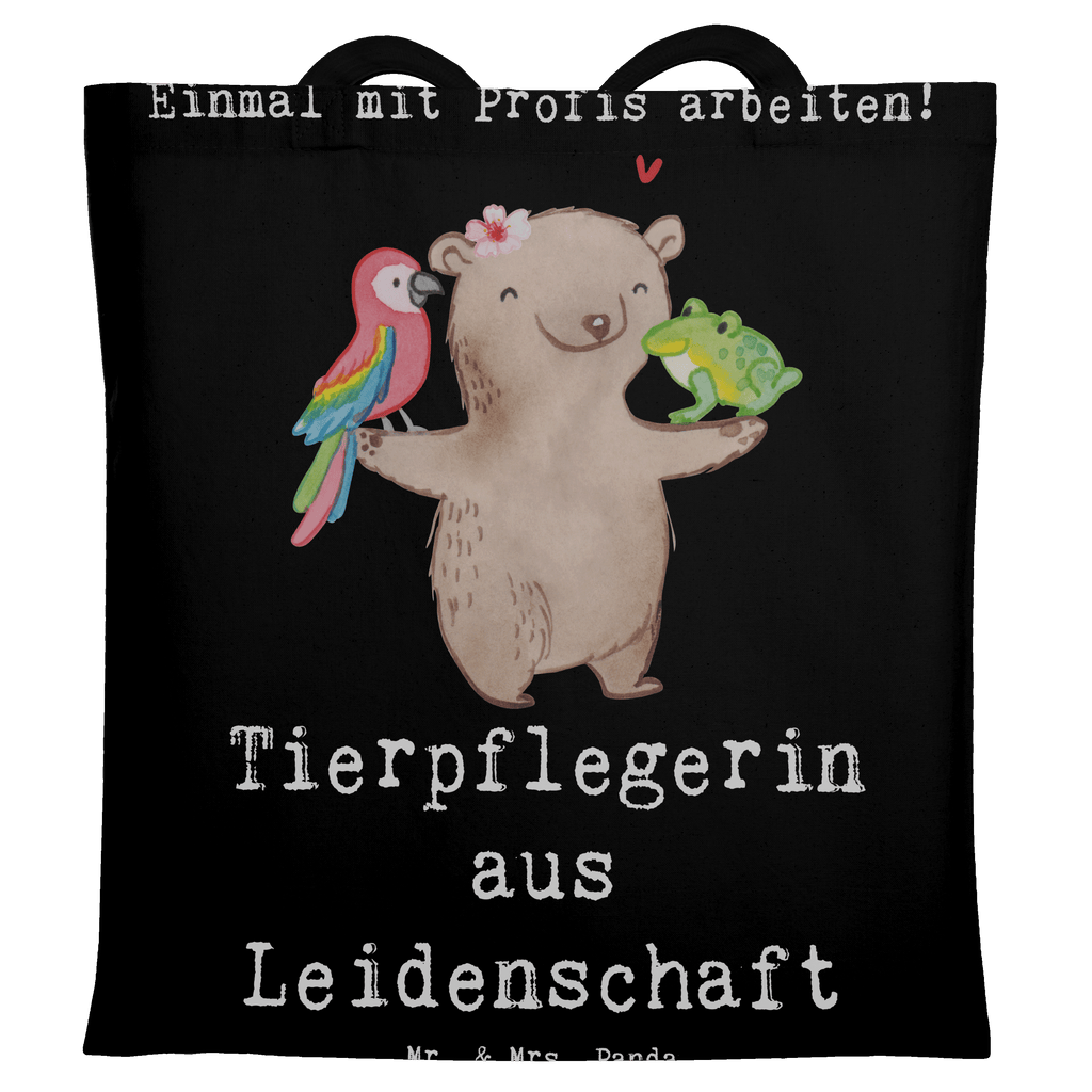 Tragetasche Tierpflegerin aus Leidenschaft Beuteltasche, Beutel, Einkaufstasche, Jutebeutel, Stoffbeutel, Tasche, Shopper, Umhängetasche, Strandtasche, Schultertasche, Stofftasche, Tragetasche, Badetasche, Jutetasche, Einkaufstüte, Laptoptasche, Beruf, Ausbildung, Jubiläum, Abschied, Rente, Kollege, Kollegin, Geschenk, Schenken, Arbeitskollege, Mitarbeiter, Firma, Danke, Dankeschön