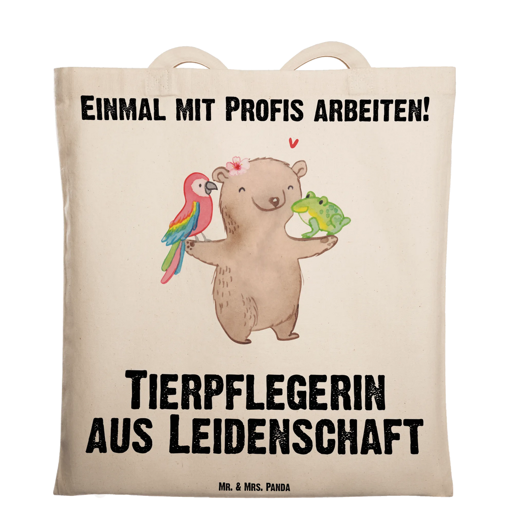 Tragetasche Tierpflegerin aus Leidenschaft Beuteltasche, Beutel, Einkaufstasche, Jutebeutel, Stoffbeutel, Tasche, Shopper, Umhängetasche, Strandtasche, Schultertasche, Stofftasche, Tragetasche, Badetasche, Jutetasche, Einkaufstüte, Laptoptasche, Beruf, Ausbildung, Jubiläum, Abschied, Rente, Kollege, Kollegin, Geschenk, Schenken, Arbeitskollege, Mitarbeiter, Firma, Danke, Dankeschön