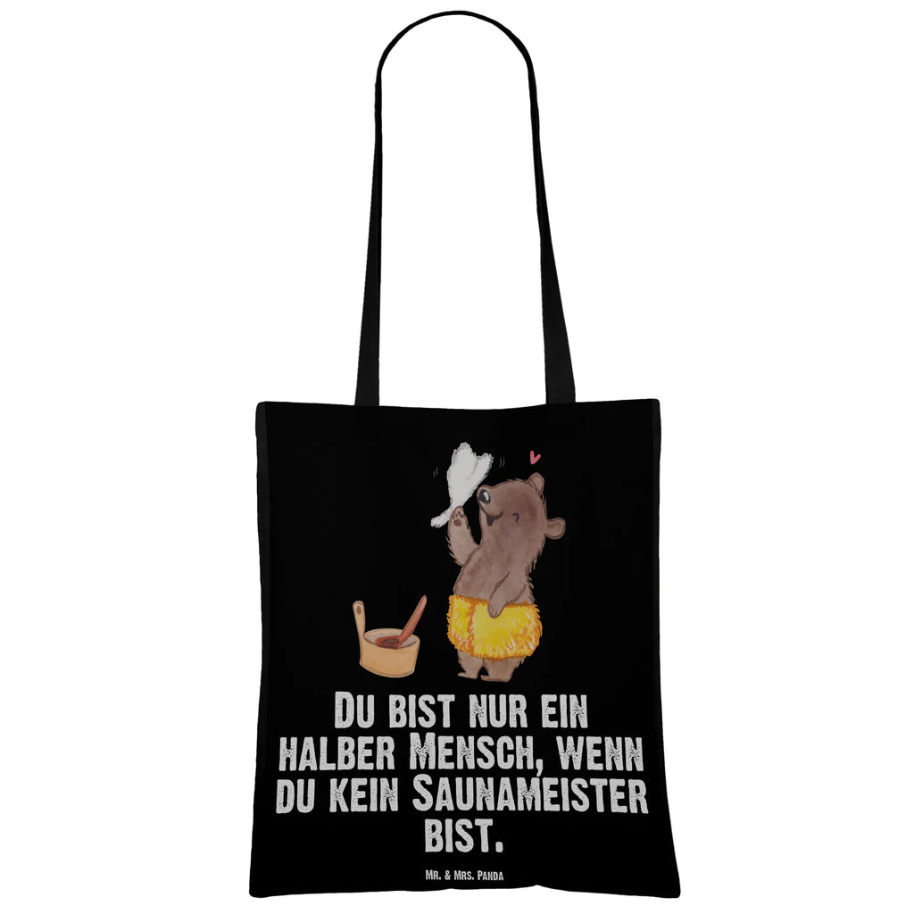 Tragetasche Saunameister mit Herz Beuteltasche, Beutel, Einkaufstasche, Jutebeutel, Stoffbeutel, Tasche, Shopper, Umhängetasche, Strandtasche, Schultertasche, Stofftasche, Tragetasche, Badetasche, Jutetasche, Einkaufstüte, Laptoptasche, Beruf, Ausbildung, Jubiläum, Abschied, Rente, Kollege, Kollegin, Geschenk, Schenken, Arbeitskollege, Mitarbeiter, Firma, Danke, Dankeschön