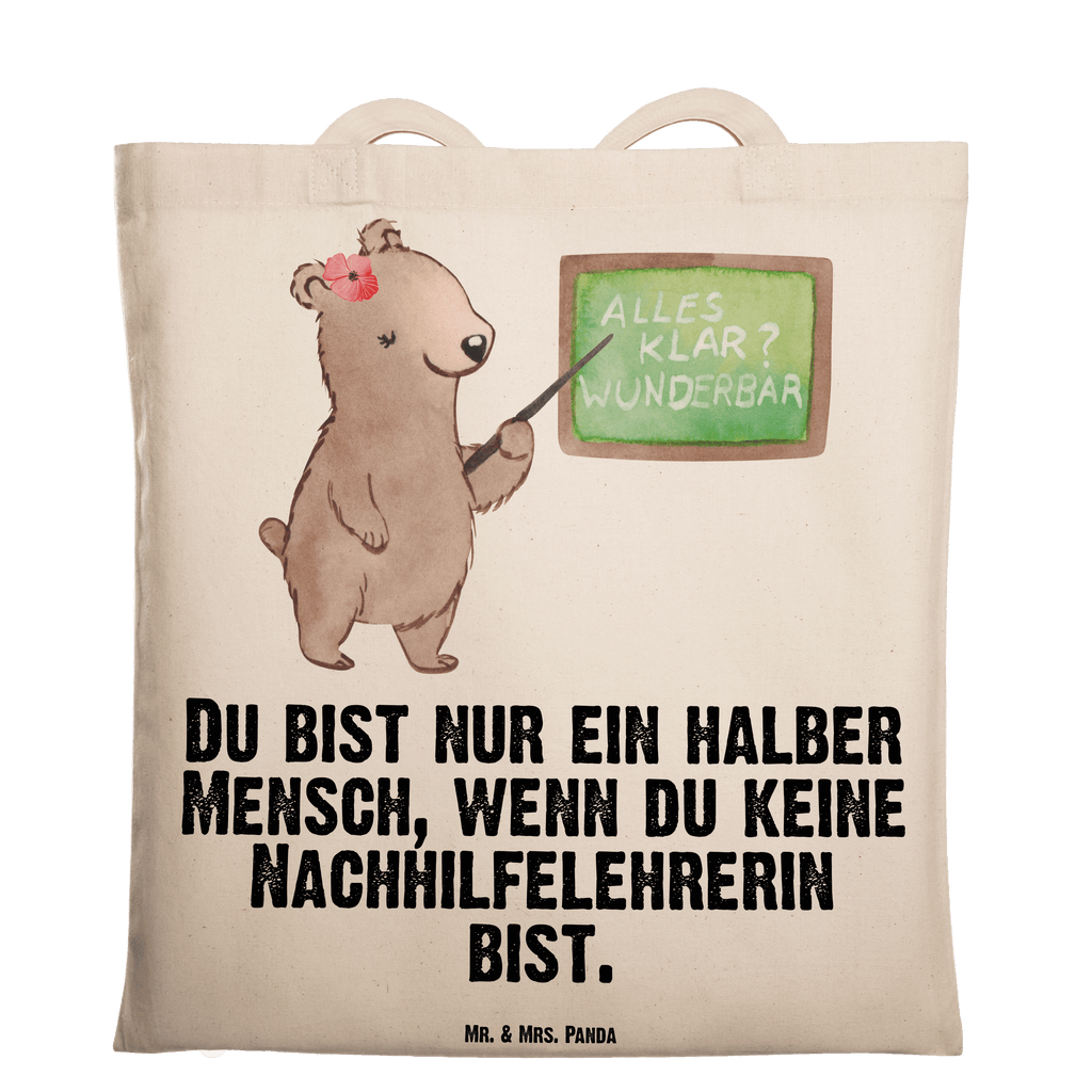 Tragetasche Nachhilfelehrerin mit Herz Beuteltasche, Beutel, Einkaufstasche, Jutebeutel, Stoffbeutel, Tasche, Shopper, Umhängetasche, Strandtasche, Schultertasche, Stofftasche, Tragetasche, Badetasche, Jutetasche, Einkaufstüte, Laptoptasche, Beruf, Ausbildung, Jubiläum, Abschied, Rente, Kollege, Kollegin, Geschenk, Schenken, Arbeitskollege, Mitarbeiter, Firma, Danke, Dankeschön, Nachhilfelehrerin, Nachhilfeschule, Nachhilfeunterricht