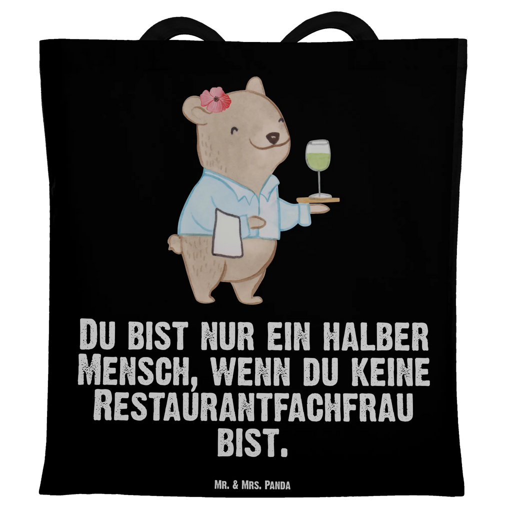 Tragetasche Restaurantfachfrau mit Herz Beuteltasche, Beutel, Einkaufstasche, Jutebeutel, Stoffbeutel, Tasche, Shopper, Umhängetasche, Strandtasche, Schultertasche, Stofftasche, Tragetasche, Badetasche, Jutetasche, Einkaufstüte, Laptoptasche, Beruf, Ausbildung, Jubiläum, Abschied, Rente, Kollege, Kollegin, Geschenk, Schenken, Arbeitskollege, Mitarbeiter, Firma, Danke, Dankeschön