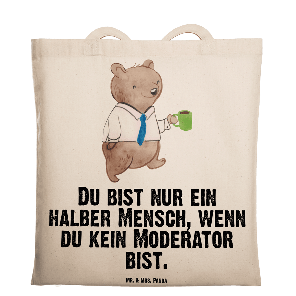 Tragetasche Moderator mit Herz Beuteltasche, Beutel, Einkaufstasche, Jutebeutel, Stoffbeutel, Tasche, Shopper, Umhängetasche, Strandtasche, Schultertasche, Stofftasche, Tragetasche, Badetasche, Jutetasche, Einkaufstüte, Laptoptasche, Beruf, Ausbildung, Jubiläum, Abschied, Rente, Kollege, Kollegin, Geschenk, Schenken, Arbeitskollege, Mitarbeiter, Firma, Danke, Dankeschön