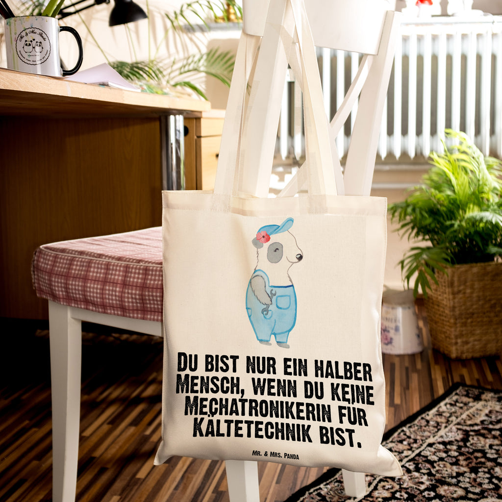 Tragetasche Mechatronikerin für Kältetechnik mit Herz Beuteltasche, Beutel, Einkaufstasche, Jutebeutel, Stoffbeutel, Tasche, Shopper, Umhängetasche, Strandtasche, Schultertasche, Stofftasche, Tragetasche, Badetasche, Jutetasche, Einkaufstüte, Laptoptasche, Beruf, Ausbildung, Jubiläum, Abschied, Rente, Kollege, Kollegin, Geschenk, Schenken, Arbeitskollege, Mitarbeiter, Firma, Danke, Dankeschön, Mechatronikerin für Kältetechnik, Gesellenprüfung