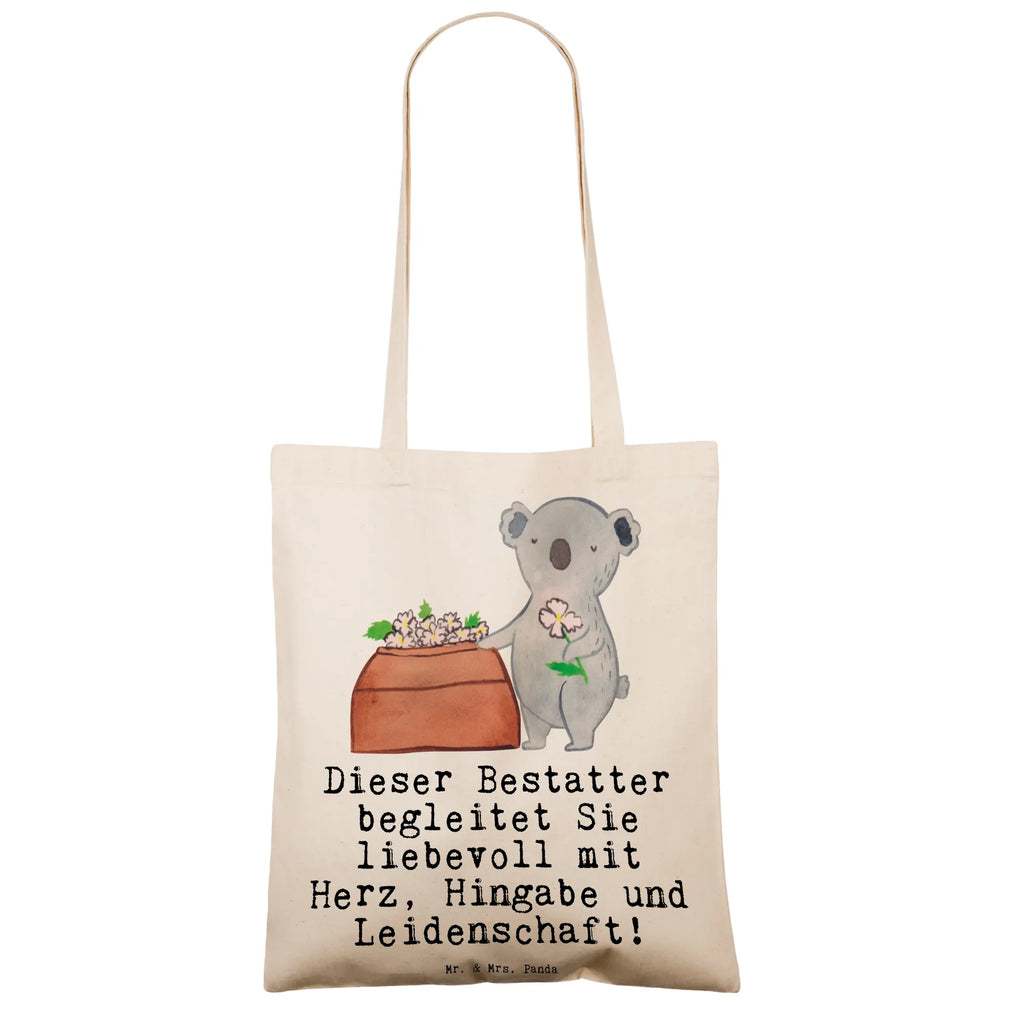 Tragetasche Bestatter mit Herz Beuteltasche, Beutel, Einkaufstasche, Jutebeutel, Stoffbeutel, Tasche, Shopper, Umhängetasche, Strandtasche, Schultertasche, Stofftasche, Tragetasche, Badetasche, Jutetasche, Einkaufstüte, Laptoptasche, Beruf, Ausbildung, Jubiläum, Abschied, Rente, Kollege, Kollegin, Geschenk, Schenken, Arbeitskollege, Mitarbeiter, Firma, Danke, Dankeschön