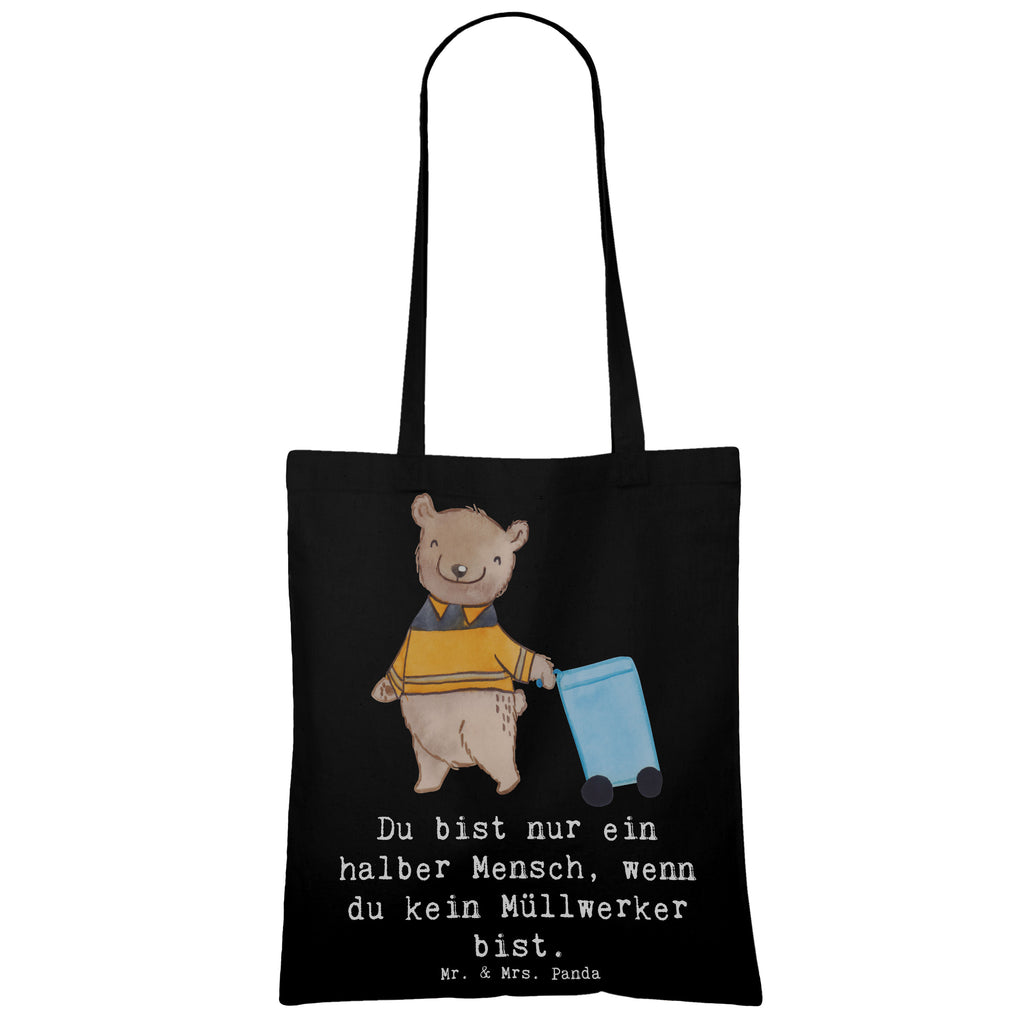 Tragetasche Müllwerker mit Herz Beuteltasche, Beutel, Einkaufstasche, Jutebeutel, Stoffbeutel, Tasche, Shopper, Umhängetasche, Strandtasche, Schultertasche, Stofftasche, Tragetasche, Badetasche, Jutetasche, Einkaufstüte, Laptoptasche, Beruf, Ausbildung, Jubiläum, Abschied, Rente, Kollege, Kollegin, Geschenk, Schenken, Arbeitskollege, Mitarbeiter, Firma, Danke, Dankeschön, Müllwerker, Fachkraft Kreislauf- und Abfallwirtschaft, Müllentsorger, Kehrichtmann, Müllmann, Müllfahrer