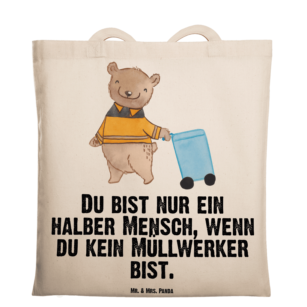 Tragetasche Müllwerker mit Herz Beuteltasche, Beutel, Einkaufstasche, Jutebeutel, Stoffbeutel, Tasche, Shopper, Umhängetasche, Strandtasche, Schultertasche, Stofftasche, Tragetasche, Badetasche, Jutetasche, Einkaufstüte, Laptoptasche, Beruf, Ausbildung, Jubiläum, Abschied, Rente, Kollege, Kollegin, Geschenk, Schenken, Arbeitskollege, Mitarbeiter, Firma, Danke, Dankeschön, Müllwerker, Fachkraft Kreislauf- und Abfallwirtschaft, Müllentsorger, Kehrichtmann, Müllmann, Müllfahrer