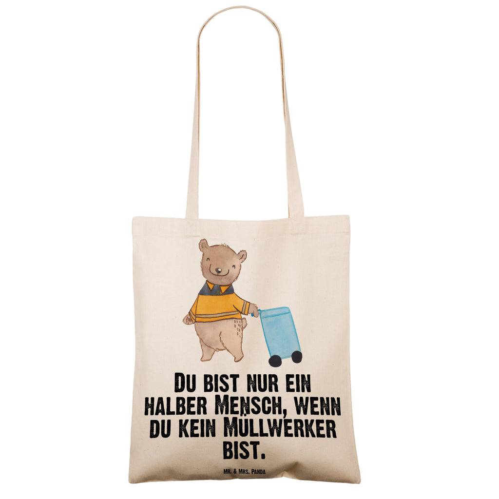 Tragetasche Müllwerker mit Herz Beuteltasche, Beutel, Einkaufstasche, Jutebeutel, Stoffbeutel, Tasche, Shopper, Umhängetasche, Strandtasche, Schultertasche, Stofftasche, Tragetasche, Badetasche, Jutetasche, Einkaufstüte, Laptoptasche, Beruf, Ausbildung, Jubiläum, Abschied, Rente, Kollege, Kollegin, Geschenk, Schenken, Arbeitskollege, Mitarbeiter, Firma, Danke, Dankeschön, Müllwerker, Fachkraft Kreislauf- und Abfallwirtschaft, Müllentsorger, Kehrichtmann, Müllmann, Müllfahrer