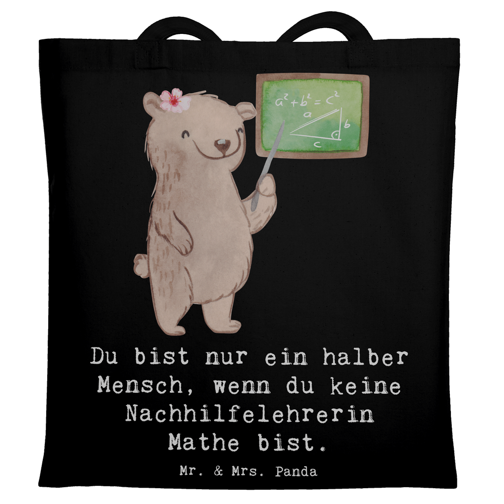 Tragetasche Nachhilfelehrerin Mathe mit Herz Beuteltasche, Beutel, Einkaufstasche, Jutebeutel, Stoffbeutel, Tasche, Shopper, Umhängetasche, Strandtasche, Schultertasche, Stofftasche, Tragetasche, Badetasche, Jutetasche, Einkaufstüte, Laptoptasche, Beruf, Ausbildung, Jubiläum, Abschied, Rente, Kollege, Kollegin, Geschenk, Schenken, Arbeitskollege, Mitarbeiter, Firma, Danke, Dankeschön, Mathematik Nachhilfelehrerin, Mathe Nachhilfe, Nachhilfeunterrricht