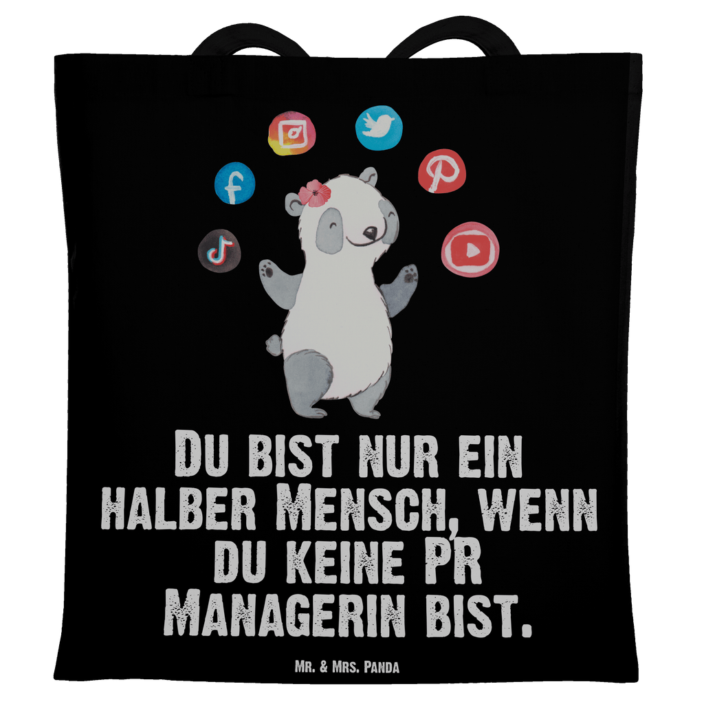 Tragetasche PR Managerin mit Herz Beuteltasche, Beutel, Einkaufstasche, Jutebeutel, Stoffbeutel, Tasche, Shopper, Umhängetasche, Strandtasche, Schultertasche, Stofftasche, Tragetasche, Badetasche, Jutetasche, Einkaufstüte, Laptoptasche, Beruf, Ausbildung, Jubiläum, Abschied, Rente, Kollege, Kollegin, Geschenk, Schenken, Arbeitskollege, Mitarbeiter, Firma, Danke, Dankeschön