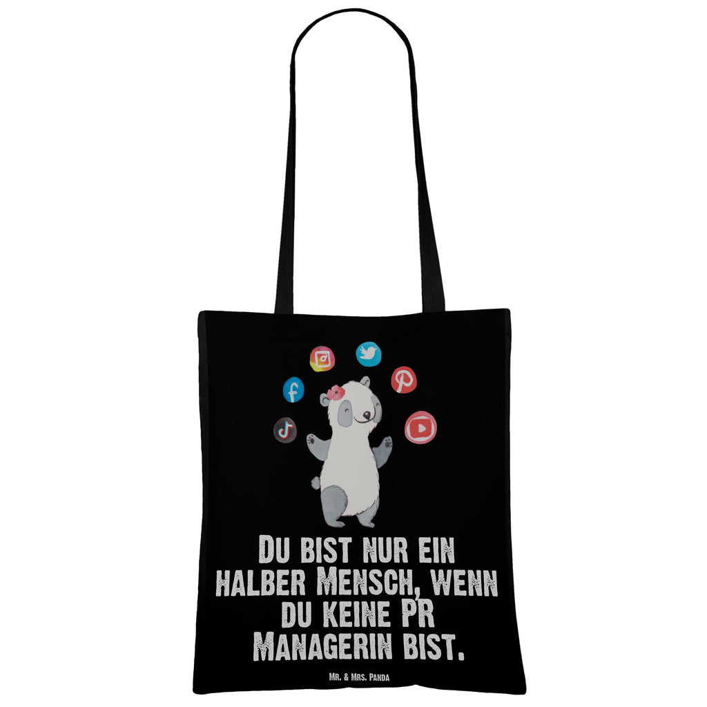 Tragetasche PR Managerin mit Herz Beuteltasche, Beutel, Einkaufstasche, Jutebeutel, Stoffbeutel, Tasche, Shopper, Umhängetasche, Strandtasche, Schultertasche, Stofftasche, Tragetasche, Badetasche, Jutetasche, Einkaufstüte, Laptoptasche, Beruf, Ausbildung, Jubiläum, Abschied, Rente, Kollege, Kollegin, Geschenk, Schenken, Arbeitskollege, Mitarbeiter, Firma, Danke, Dankeschön