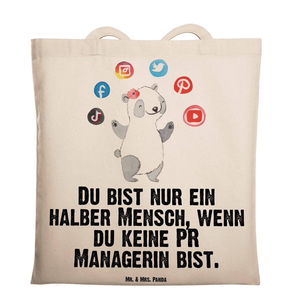 Tragetasche PR Managerin mit Herz Beuteltasche, Beutel, Einkaufstasche, Jutebeutel, Stoffbeutel, Tasche, Shopper, Umhängetasche, Strandtasche, Schultertasche, Stofftasche, Tragetasche, Badetasche, Jutetasche, Einkaufstüte, Laptoptasche, Beruf, Ausbildung, Jubiläum, Abschied, Rente, Kollege, Kollegin, Geschenk, Schenken, Arbeitskollege, Mitarbeiter, Firma, Danke, Dankeschön