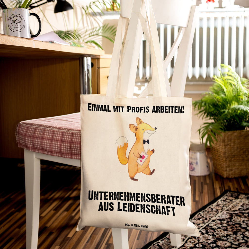 Tragetasche Unternehmensberater aus Leidenschaft Beuteltasche, Beutel, Einkaufstasche, Jutebeutel, Stoffbeutel, Tasche, Shopper, Umhängetasche, Strandtasche, Schultertasche, Stofftasche, Tragetasche, Badetasche, Jutetasche, Einkaufstüte, Laptoptasche, Beruf, Ausbildung, Jubiläum, Abschied, Rente, Kollege, Kollegin, Geschenk, Schenken, Arbeitskollege, Mitarbeiter, Firma, Danke, Dankeschön