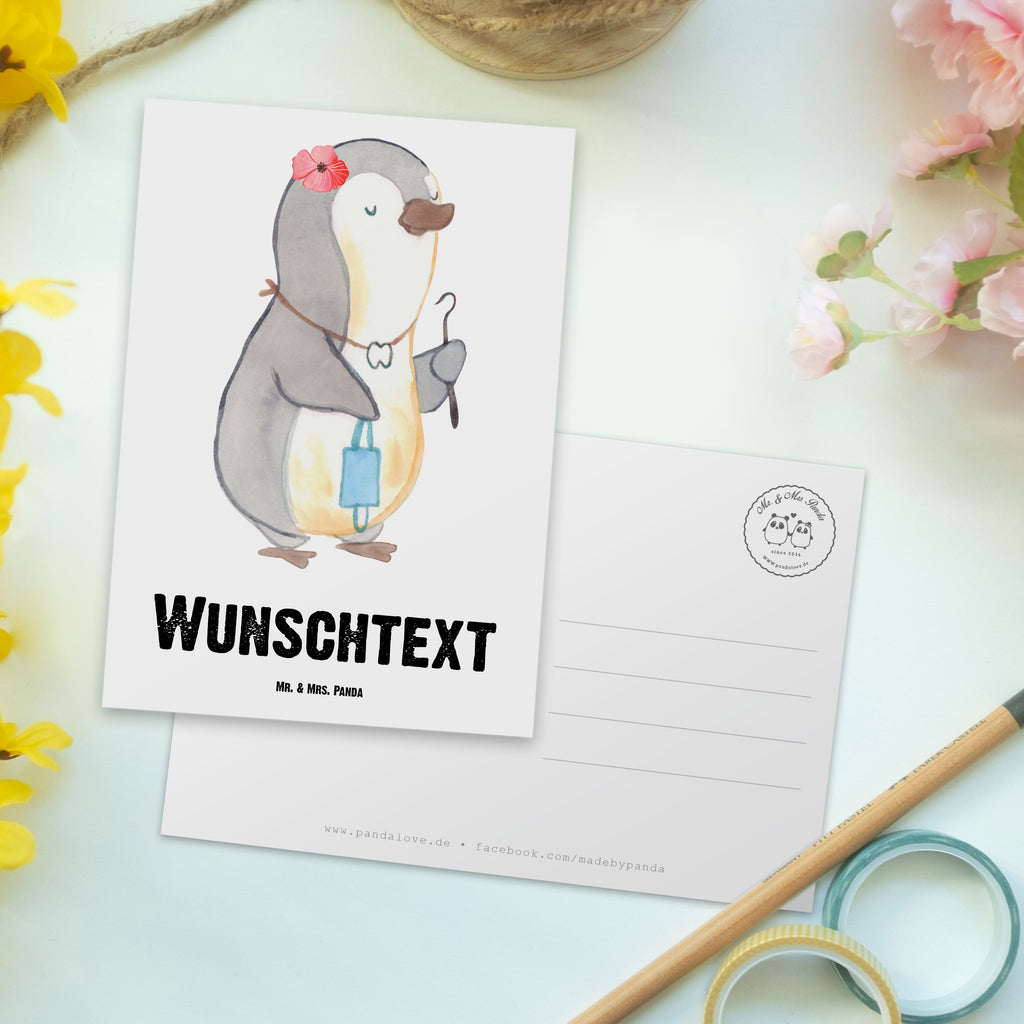 Personalisierte Postkarte Kieferorthopädin mit Herz Postkarte mit Namen, Postkarte bedrucken, Postkarte mit Wunschtext, Postkarte personalisierbar, Geschenkkarte mit Namen, Grußkarte mit Namen, Karte mit Namen, Einladung mit Namen, Ansichtskarte mit Namen, Geschenkkarte mit Wunschtext, Grußkarte mit Wunschtext, Karte mit Wunschtext, Einladung mit Wunschtext, Ansichtskarte mit Wunschtext, Beruf, Ausbildung, Jubiläum, Abschied, Rente, Kollege, Kollegin, Geschenk, Schenken, Arbeitskollege, Mitarbeiter, Firma, Danke, Dankeschön