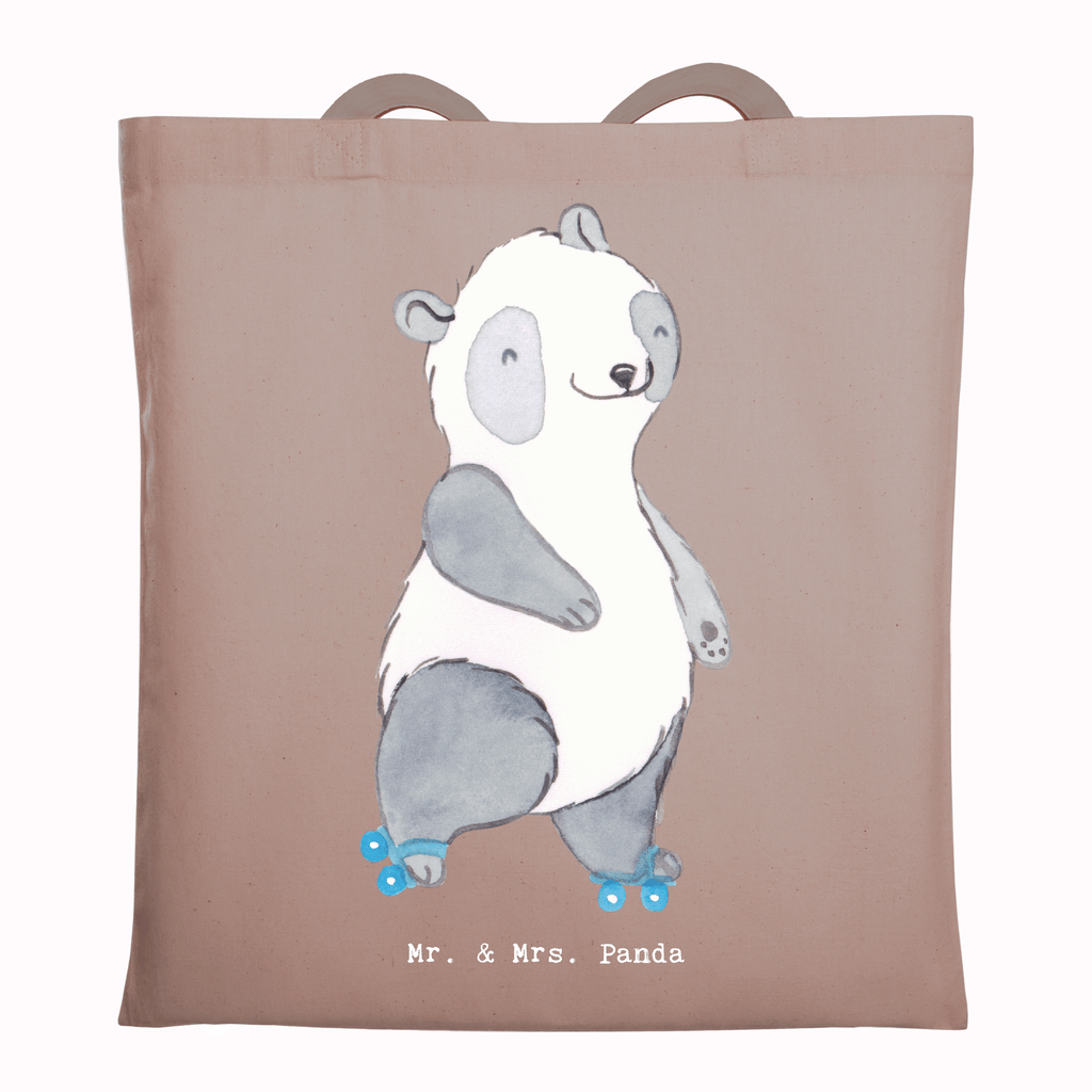 Tragetasche Panda Inliner fahren Medizin Beuteltasche, Beutel, Einkaufstasche, Jutebeutel, Stoffbeutel, Tasche, Shopper, Umhängetasche, Strandtasche, Schultertasche, Stofftasche, Tragetasche, Badetasche, Jutetasche, Einkaufstüte, Laptoptasche, Geschenk, Sport, Sportart, Hobby, Schenken, Danke, Dankeschön, Auszeichnung, Gewinn, Sportler, Inliner fahren, Rollschuh fahren, Rollerblades, inlinern