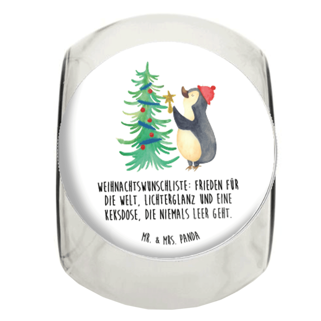 Bonbonglas Pinguin Weihnachtsbaum Vorratsdose, Vorratsbehälter, Süßigkeitenglas, Süßigkeitendose, Kaffeedose, Müslidose, Teedose, Keksbehälter, Keksedose, Glasdose, Glasbälter, Vorratsglas, Küchenbehälter, Aufbewahrungsdose, Aufbewahungsglas, Gewürzdose, Küchenorganizer, Snackdose, Winter, Weihnachten, Weihnachtsdeko, Nikolaus, Advent, Heiligabend, Wintermotiv, Pinguin