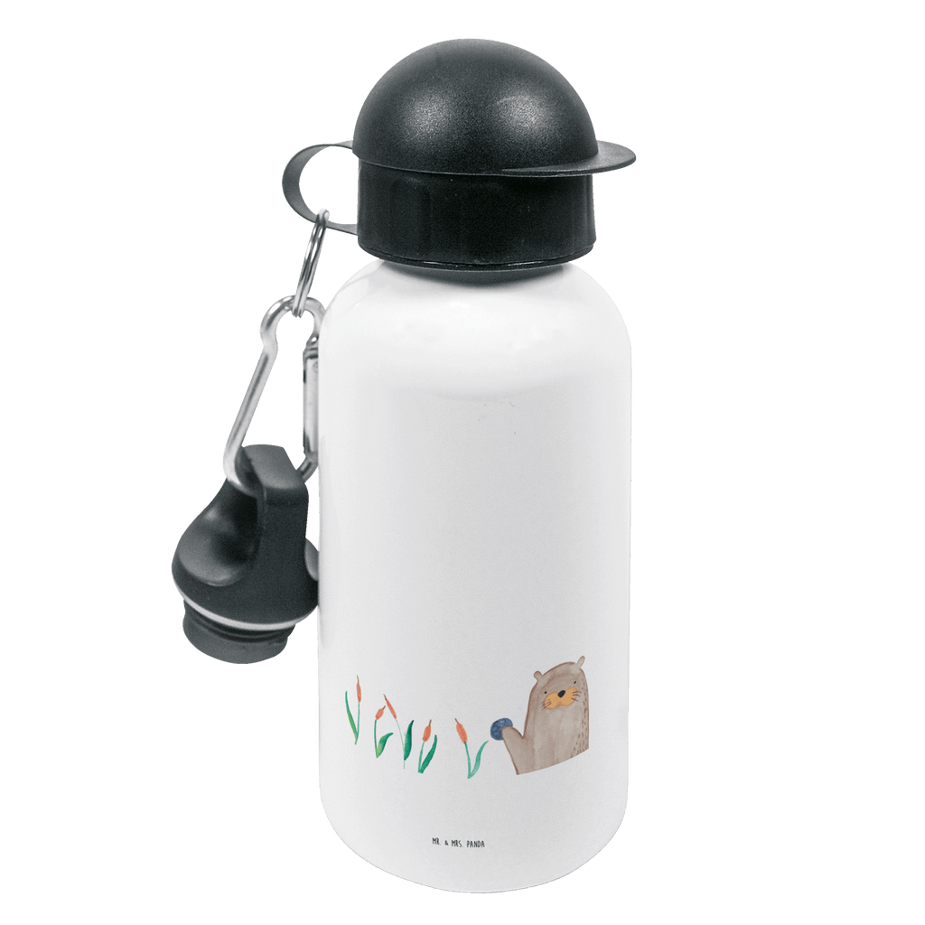 Kindertrinkflasche Otter mit Stein Kindertrinkflasche, Kinder Trinkflasche, Trinkflasche, Flasche, Kinderflasche, Kinder, Kids, Kindergarten Flasche, Grundschule, Jungs, Mädchen, Otter, Fischotter, Seeotter, Otter Seeotter See Otter