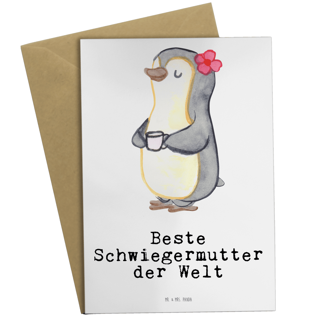 Grußkarte Pinguin Beste Schwiegermutter der Welt Grußkarte, Klappkarte, Einladungskarte, Glückwunschkarte, Hochzeitskarte, Geburtstagskarte, Karte, Ansichtskarten, für, Dankeschön, Geschenk, Schenken, Geburtstag, Geburtstagsgeschenk, Geschenkidee, Danke, Bedanken, Mitbringsel, Freude machen, Geschenktipp, Schwiegermutter, Schwiegermama, Schwiegereltern, Mama, Mutter, Mutter des Ehepartners, angeheiratet